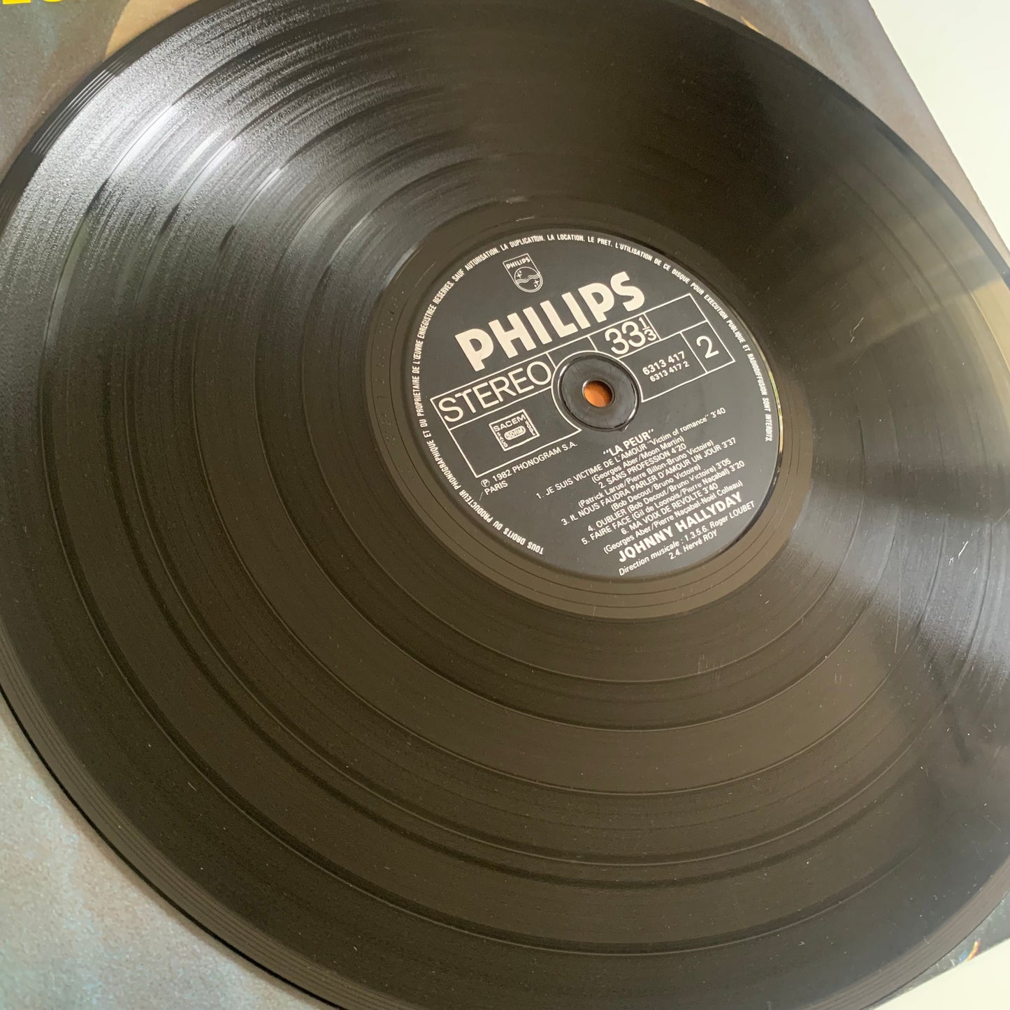 Johnny Hallyday - La Peur - LP 1982 Occasion