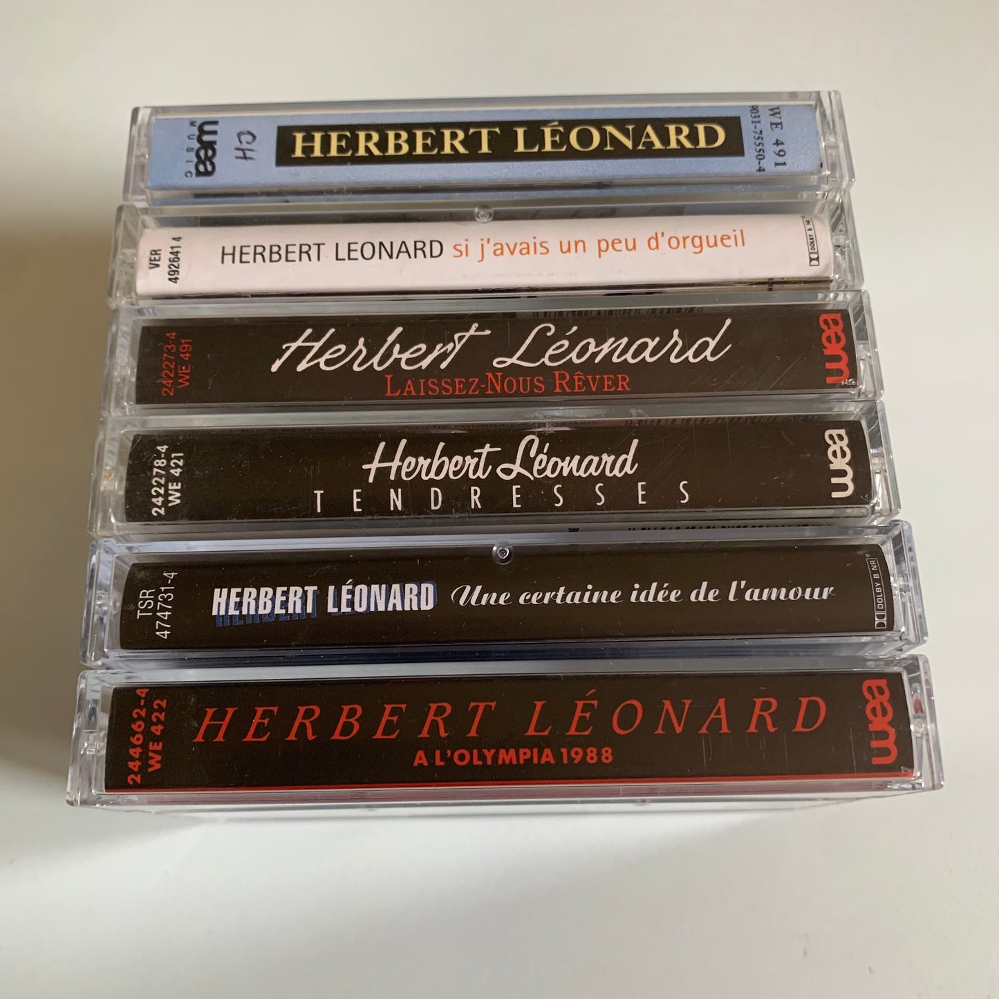Herbert Léonard - Lot 6 Albums Cassettes Occasion