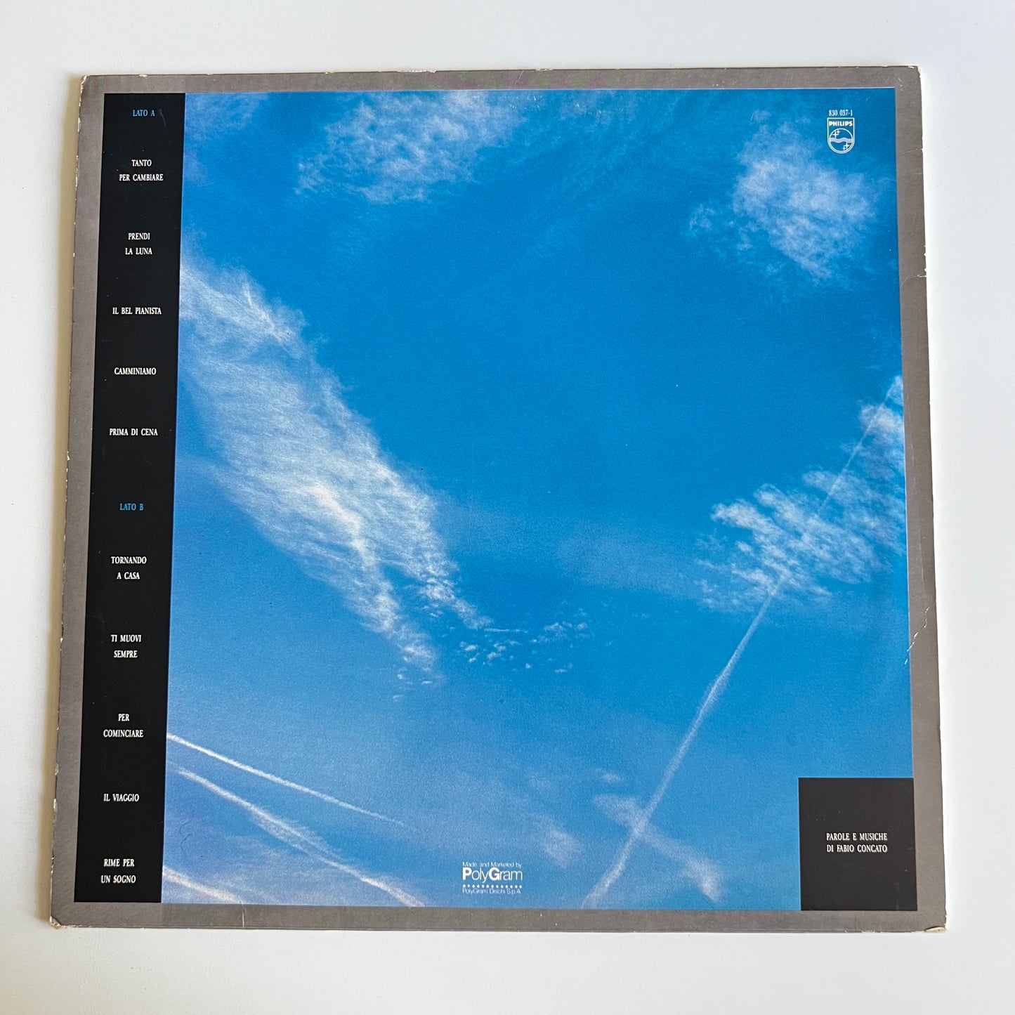 Fabio Concato - Senza Avvisare - LP 1986