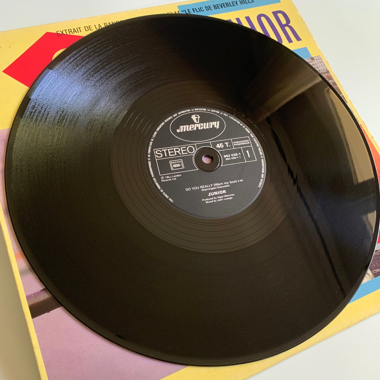 Junior - Do You Really (Want My Love) - Maxi 45t. 1985 Occasion