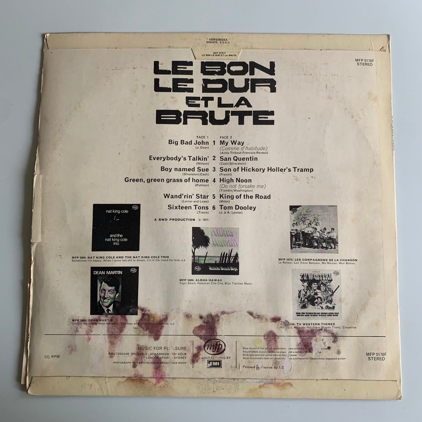 Bill Wellings - The Big, The Bad And The Lonely - Le Bon, Le Dur et la Brute - LP 1971 Occasion