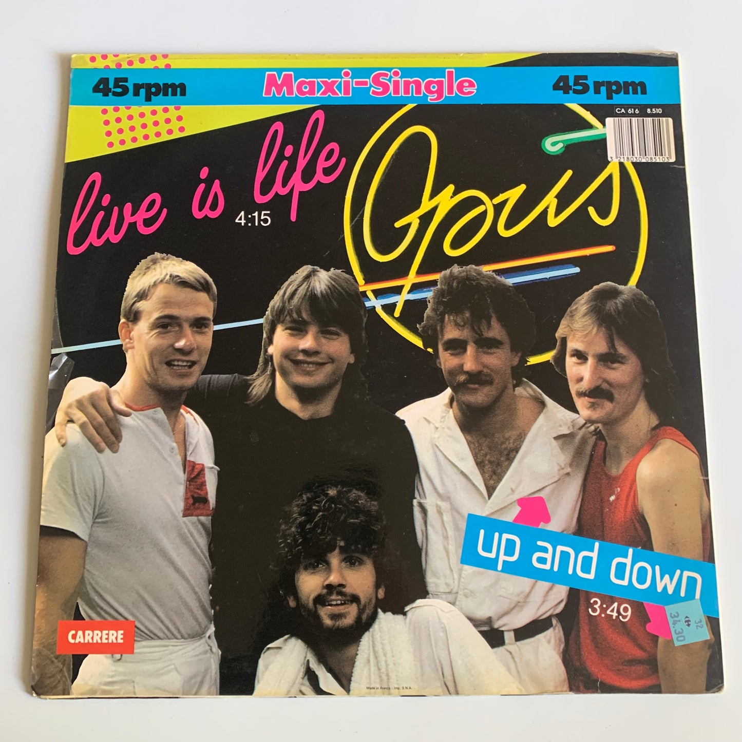 Opus - Live Is Life - Up And Down - Maxi Single 1984 Occasion