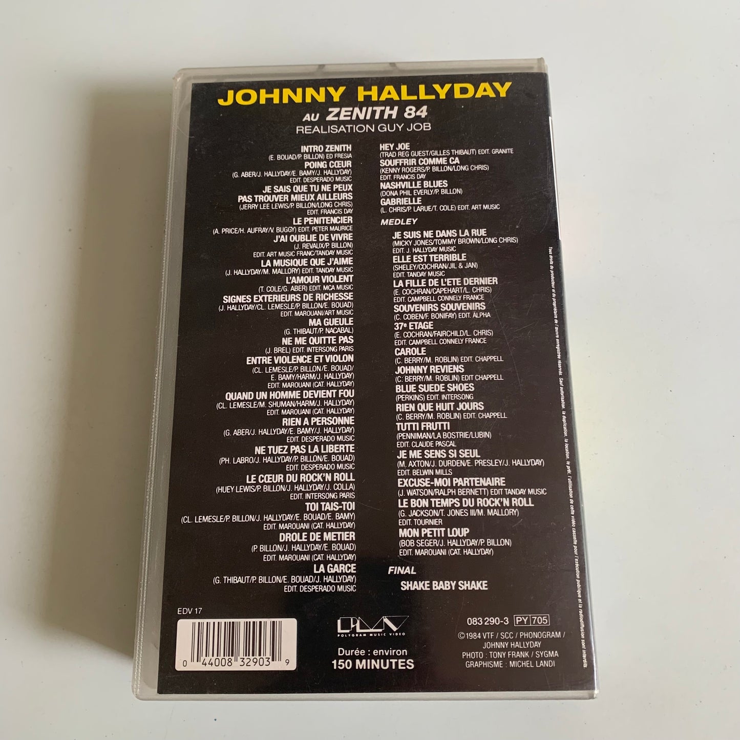 Johnny Hallyday - Au Zénith 84 - 1984 VHS Occasion