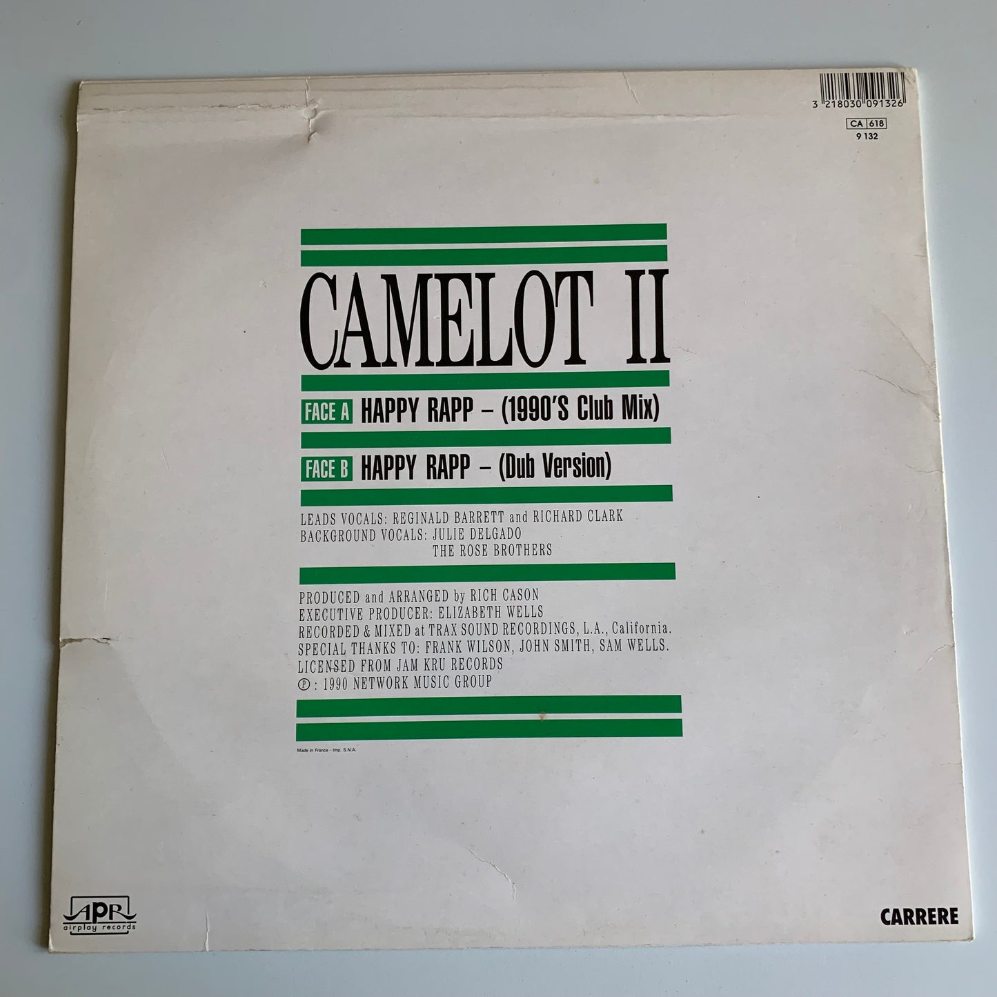 Camelot II - Happy Rapp - Maxi 45t. 1990 Occasion