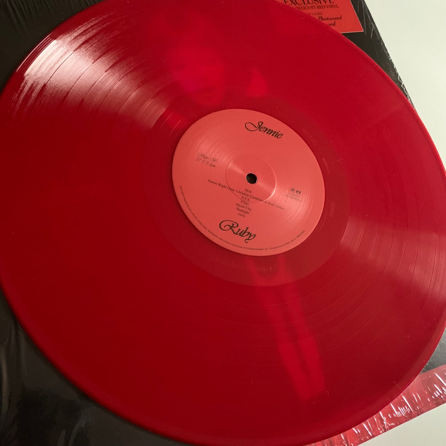 Jennie - Ruby - Exclusive Translucent Red Vinyl - LP 2025