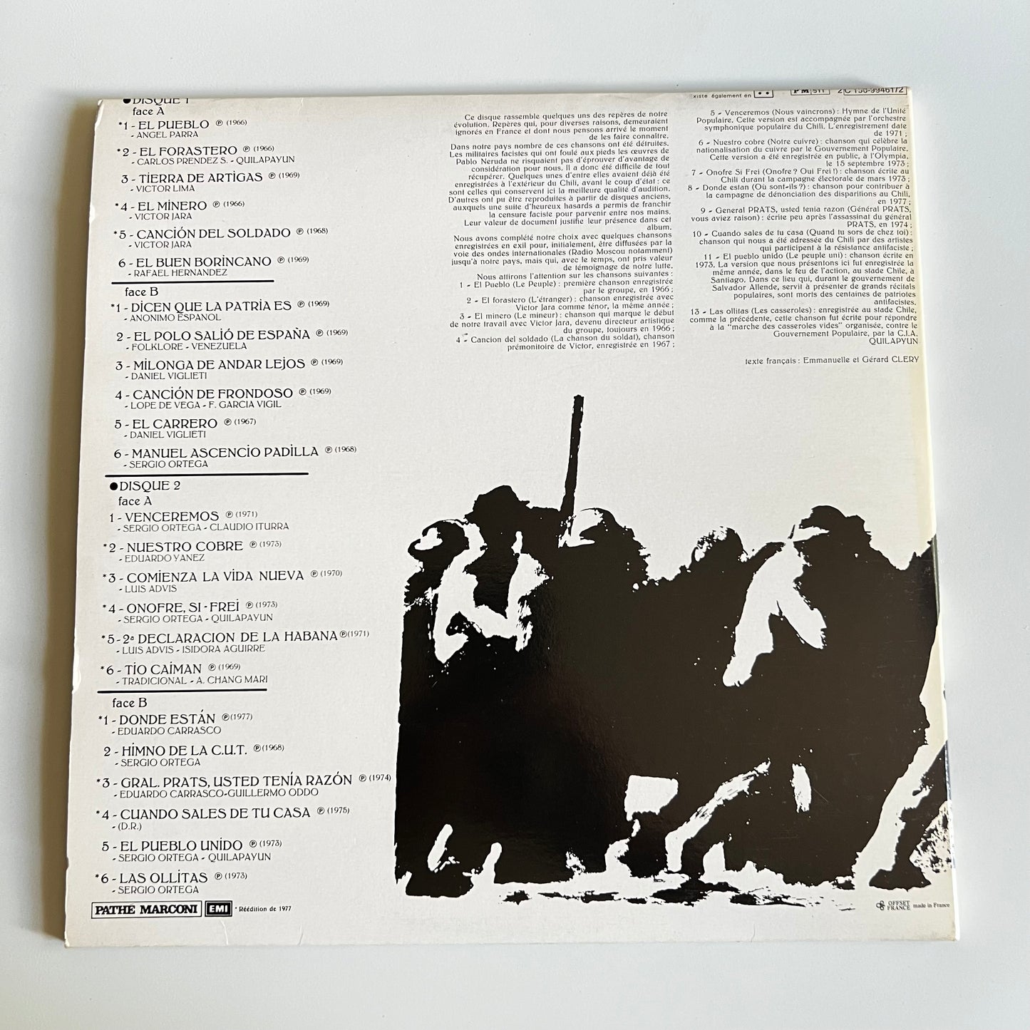 Quilapayún - La Marche Et Le Drapeau - Double LP 1977