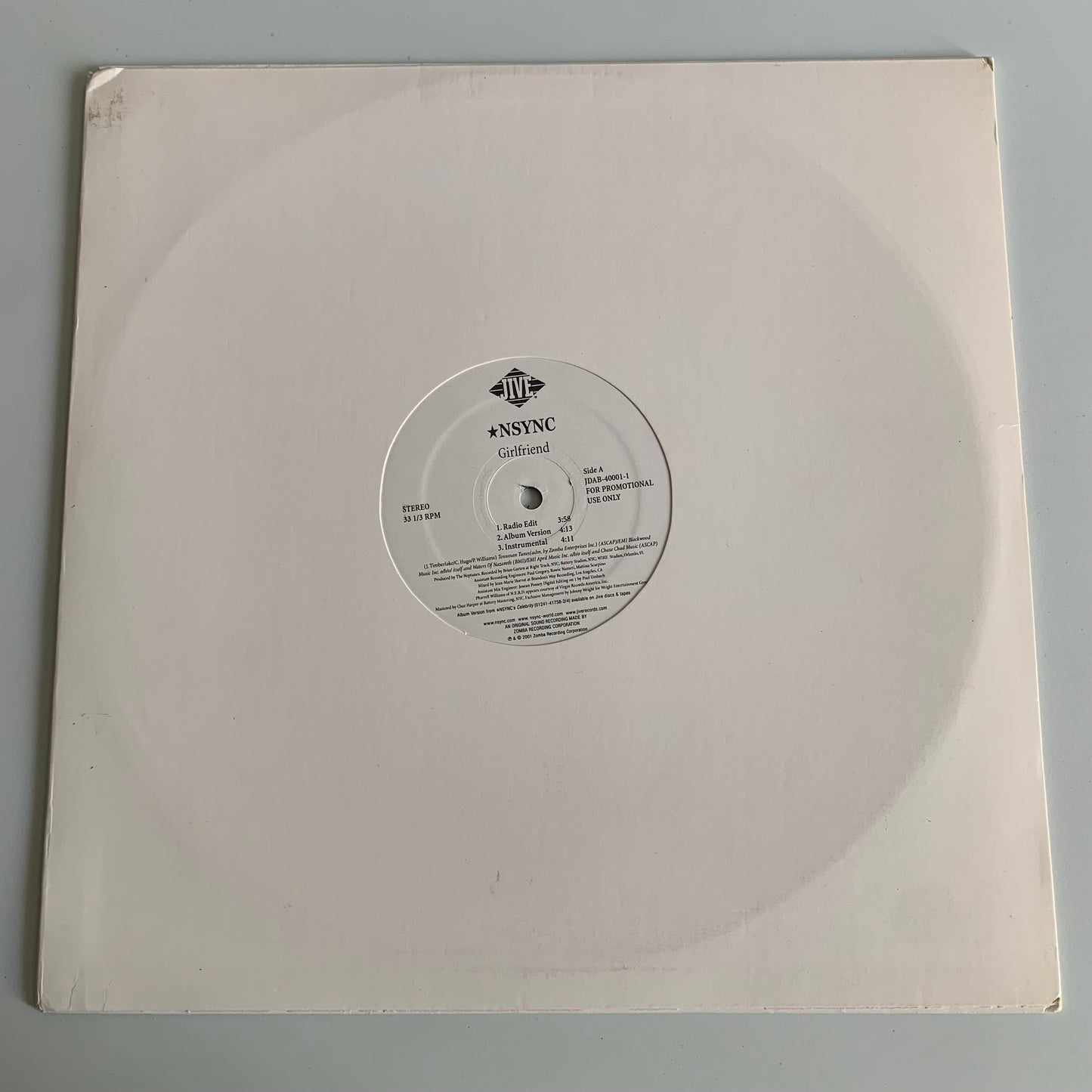 *NSYNC - Girlfriend - 12” 33-1/3 2001 Promo Occasion