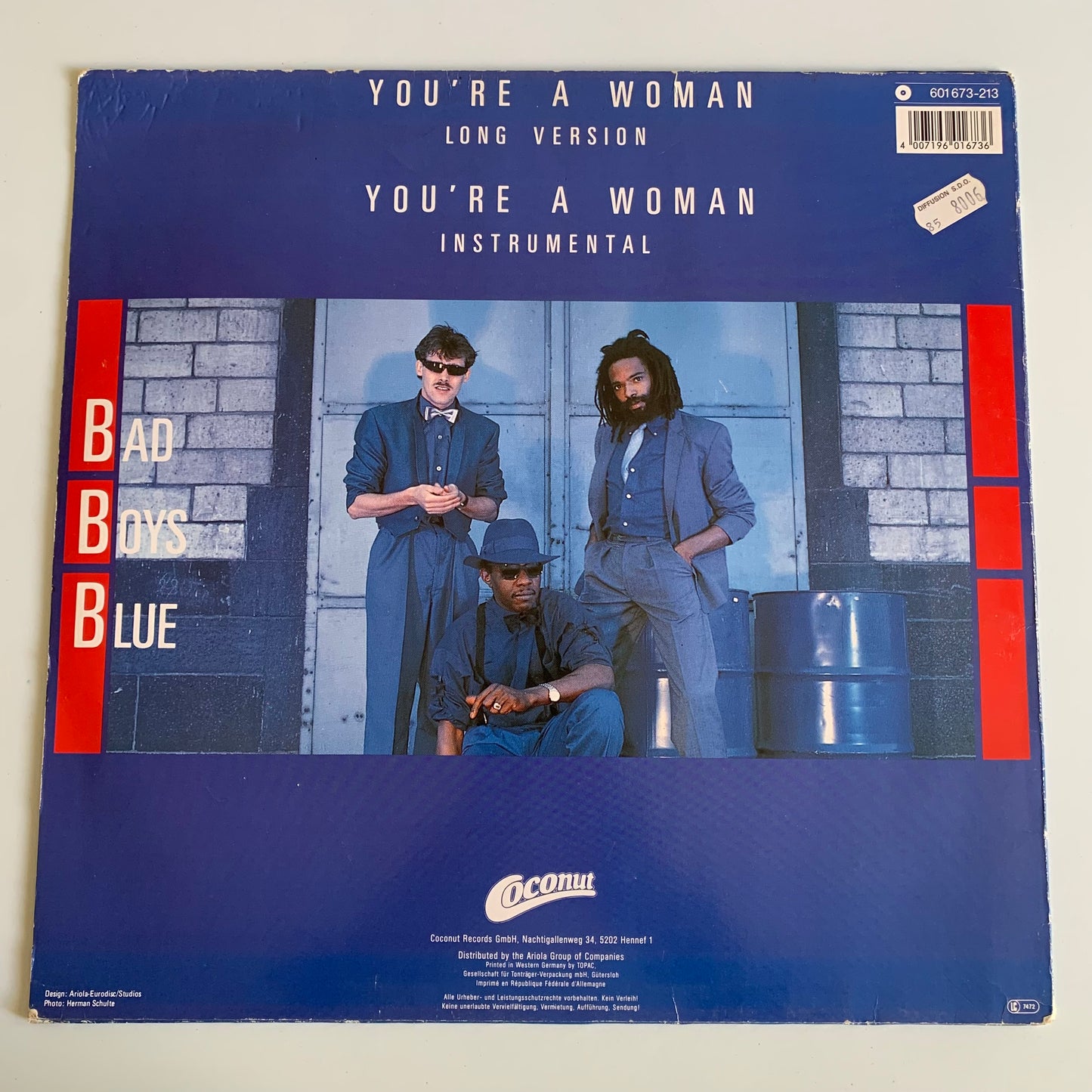 Bad Boys Blue - You're A Woman Long Version - Maxi 45t. 1985 Occasion