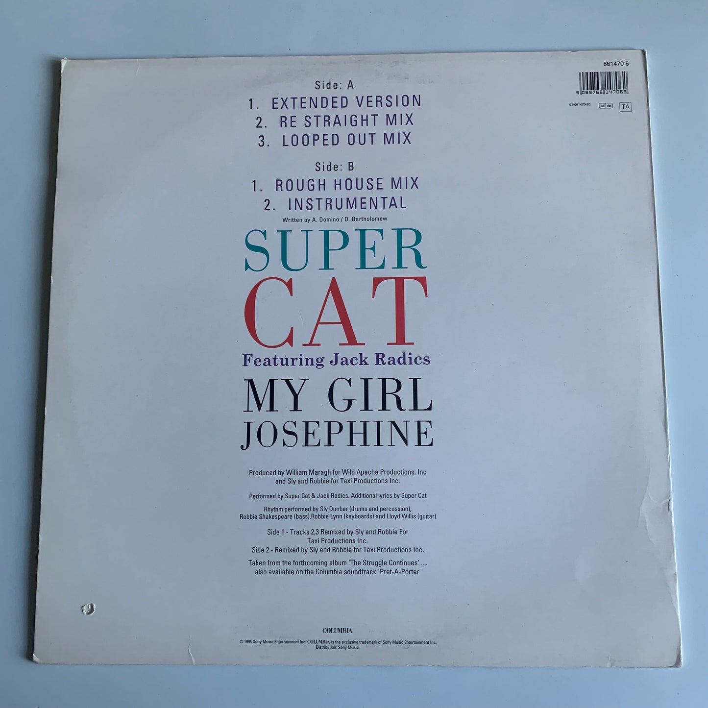 Super Cat - Jack Radics - My Girl Josephine - Single 1995