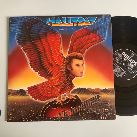 Johnny Hallyday - Quelque Part Un Aigle - LP 1982 Occasion