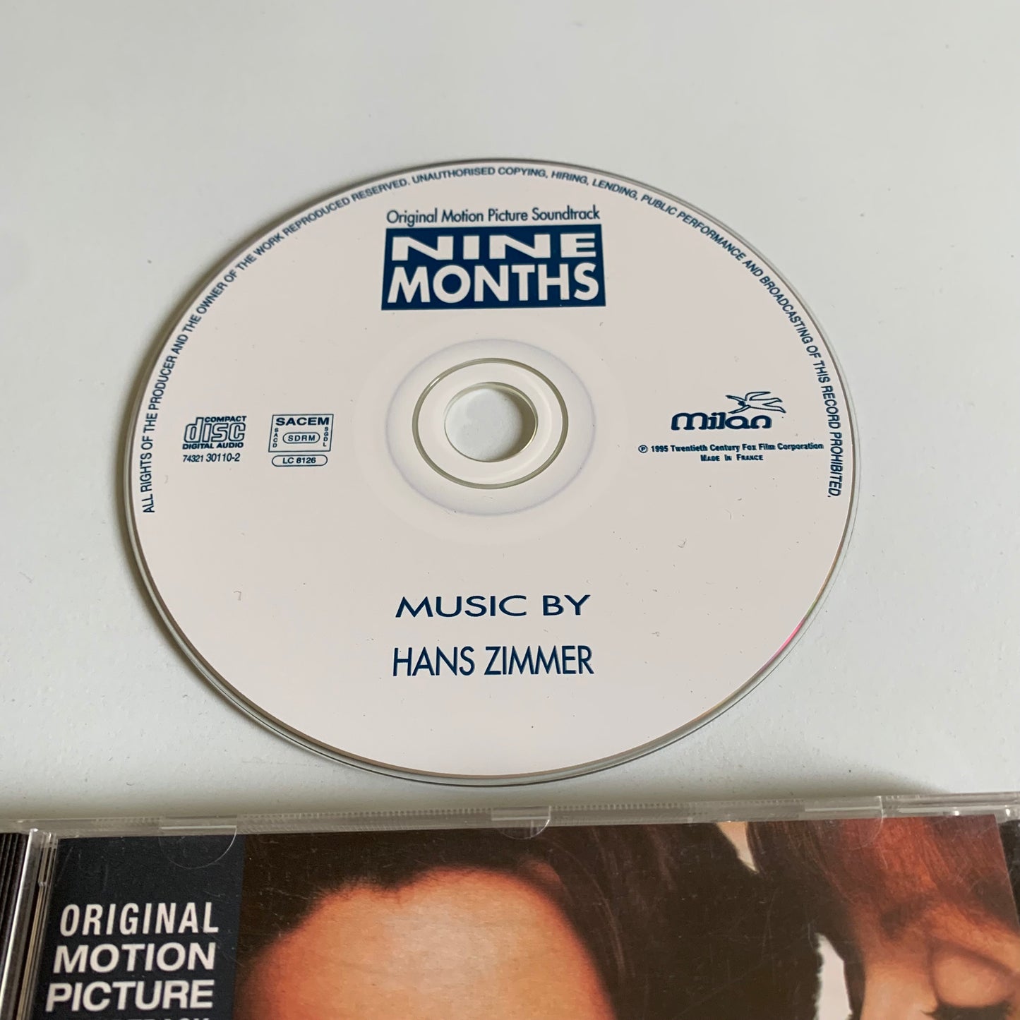 CD - Hans Zimmer - Nine Months (Original Motion Picture Soundtrack) - 1995 Occasion