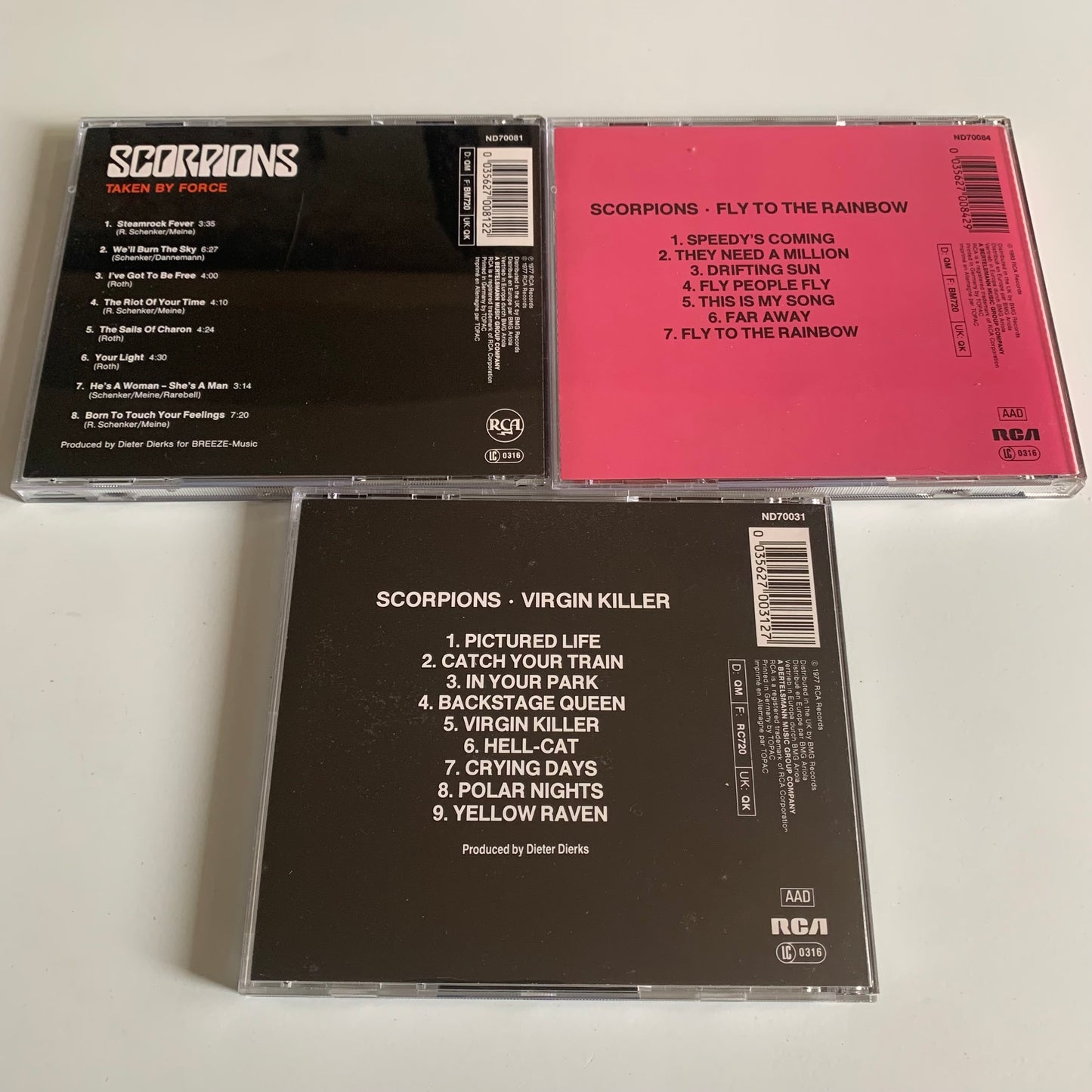 Coffret 3 CD - Scorpions - Virgin Killer - Fly To The Rainbow - Taken By Force - Occasion