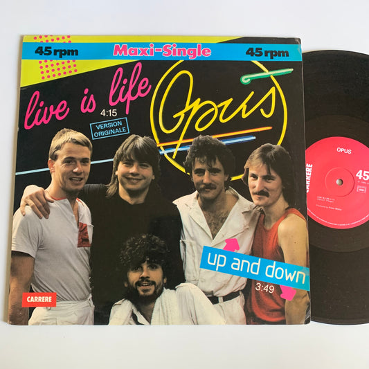 Opus - Live Is Life - Up And Down - Maxi Single 1984 Occasion