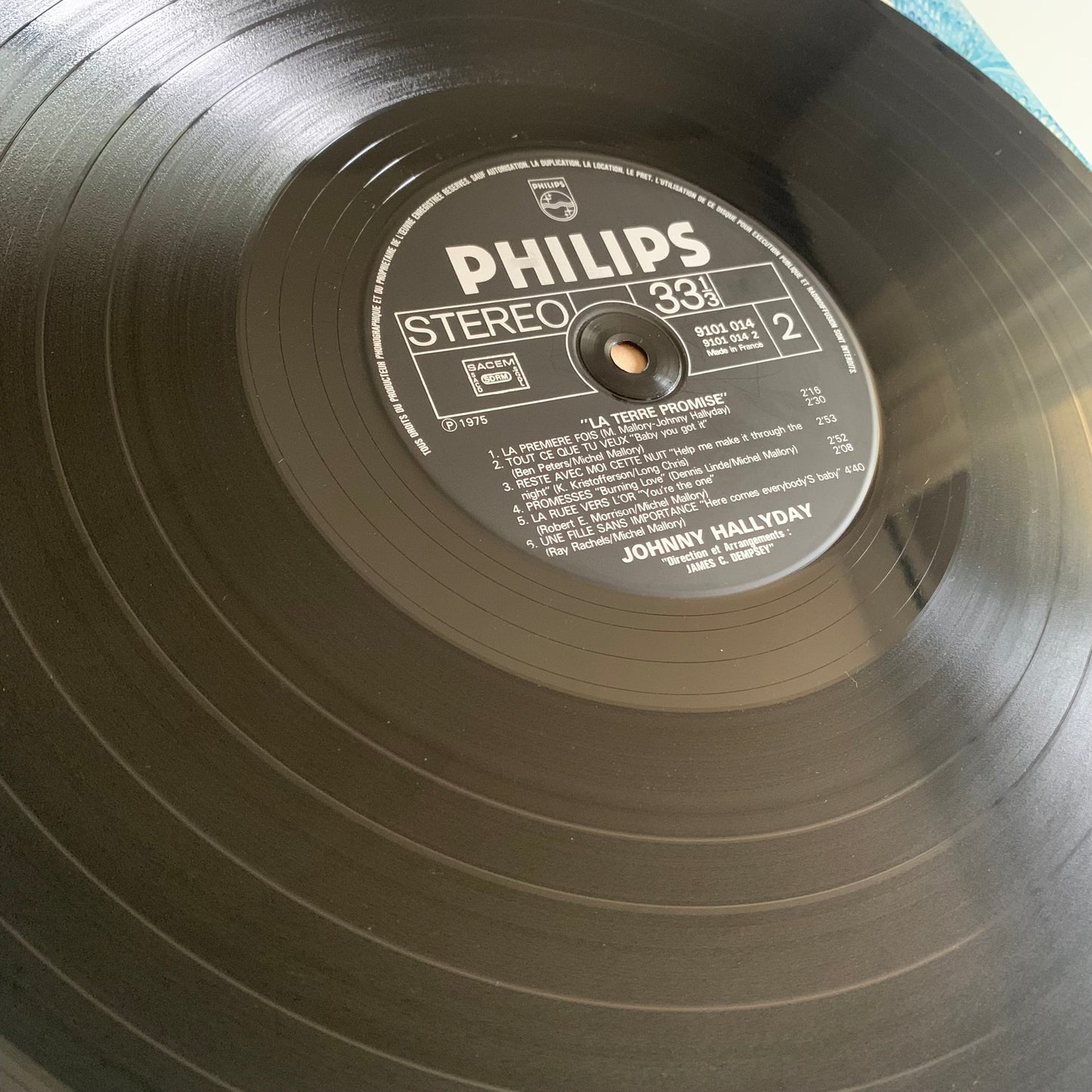 Johnny Hallyday - La Terre Promise - LP 1975 Occasion