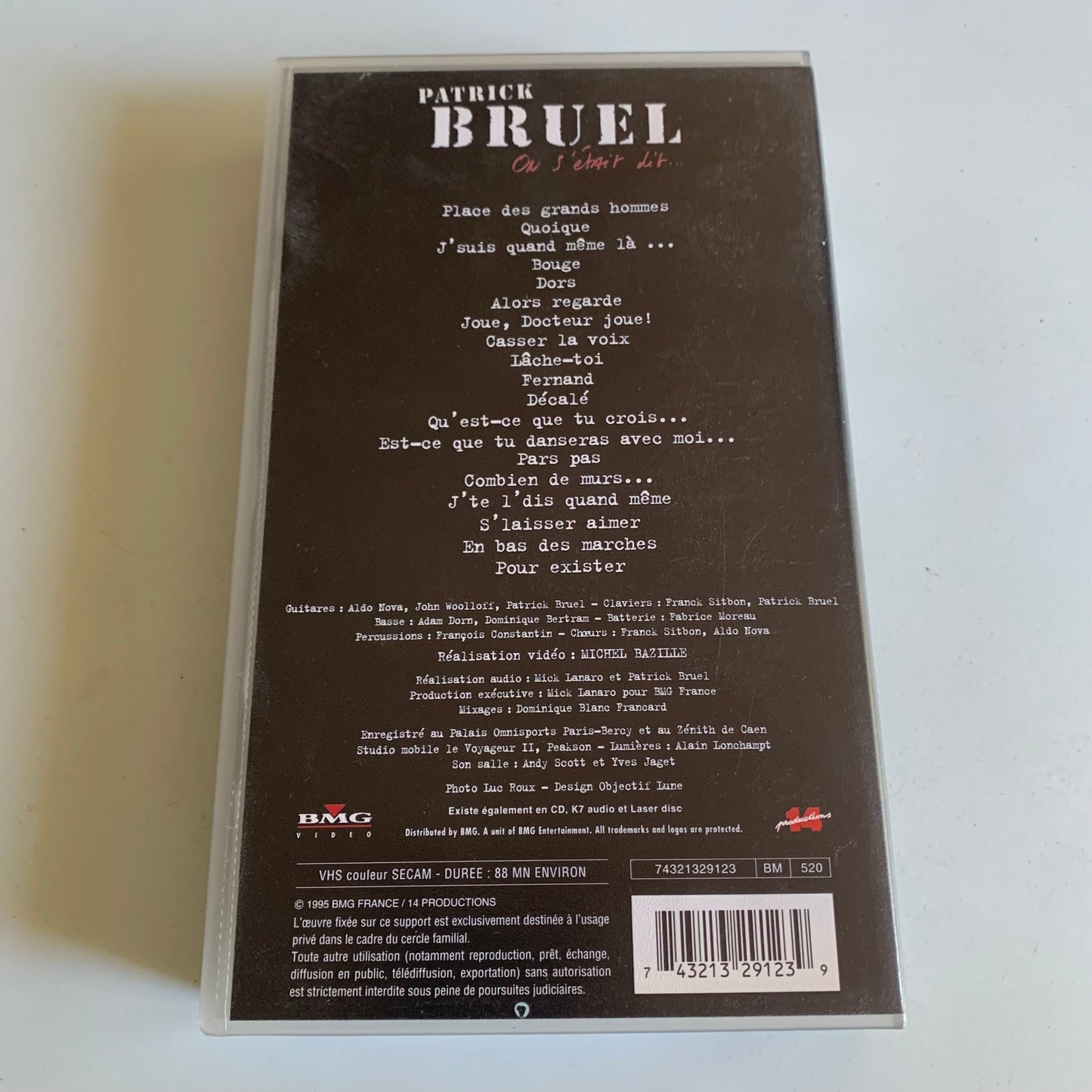 Patrick Bruel - Tour 95 On S’était Dit - VHS 1995 Occasion