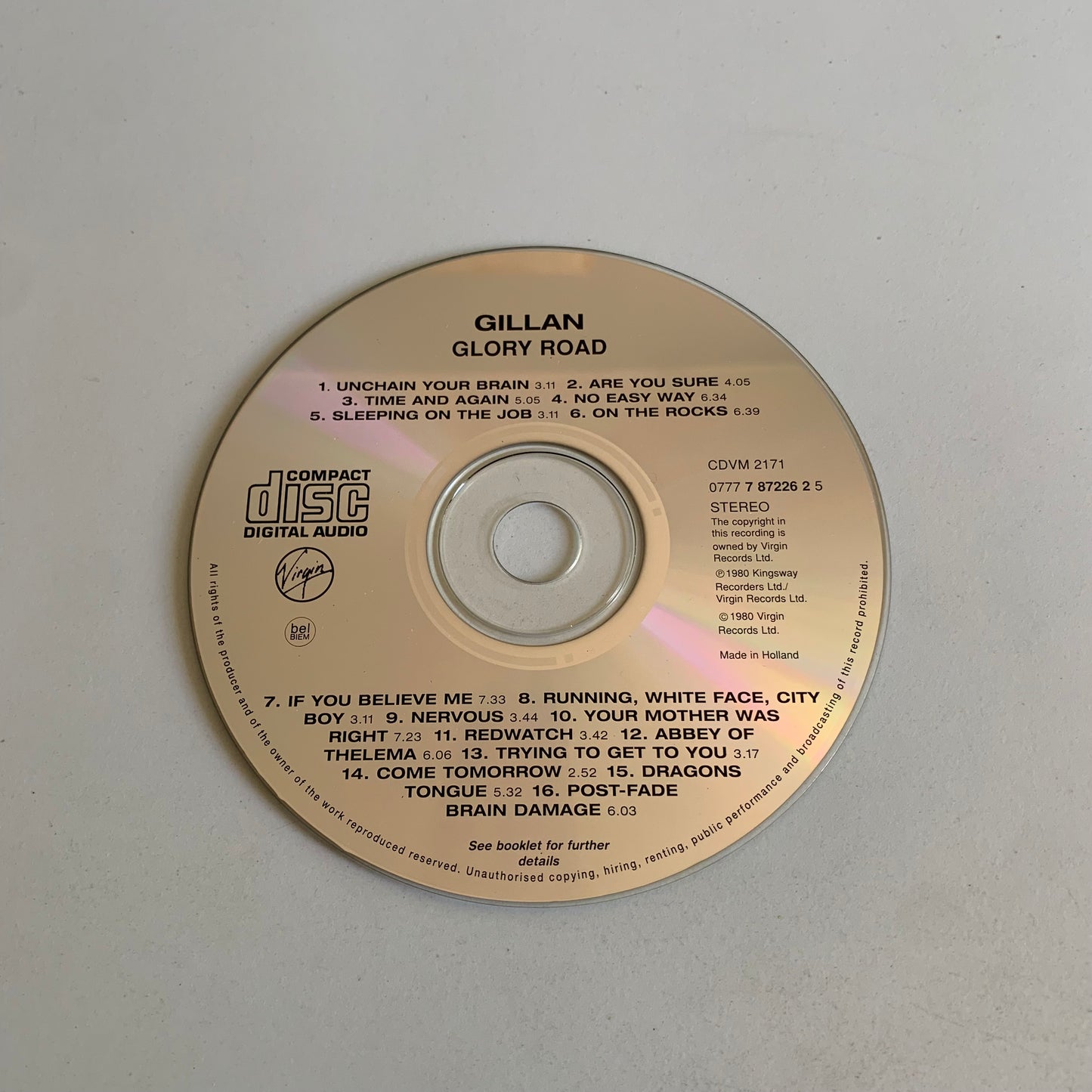 Gillan - Glory Road - 1989 Occasion