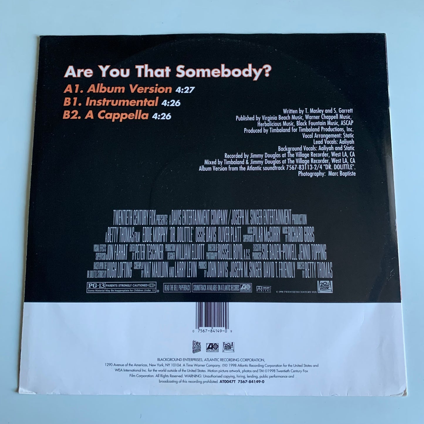 Aaliyah - Are You That Somebody? - Single 1998