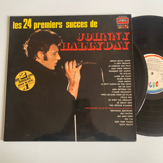 Johnny Hallyday - Les 24 Premiers Succès - Double LP 1971 Occasion