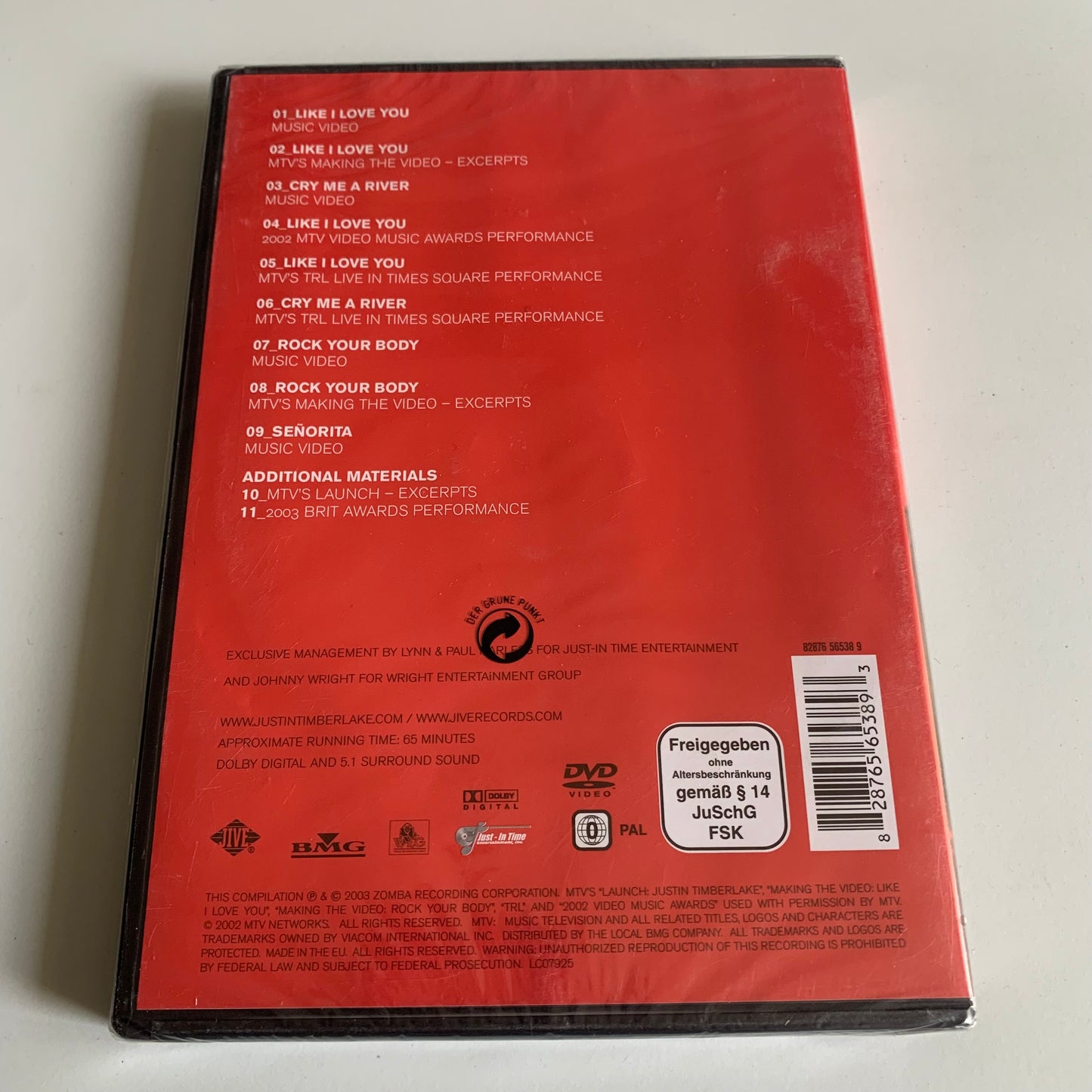 Justin Timberlake - Justified The Videos - 2003 Neuf