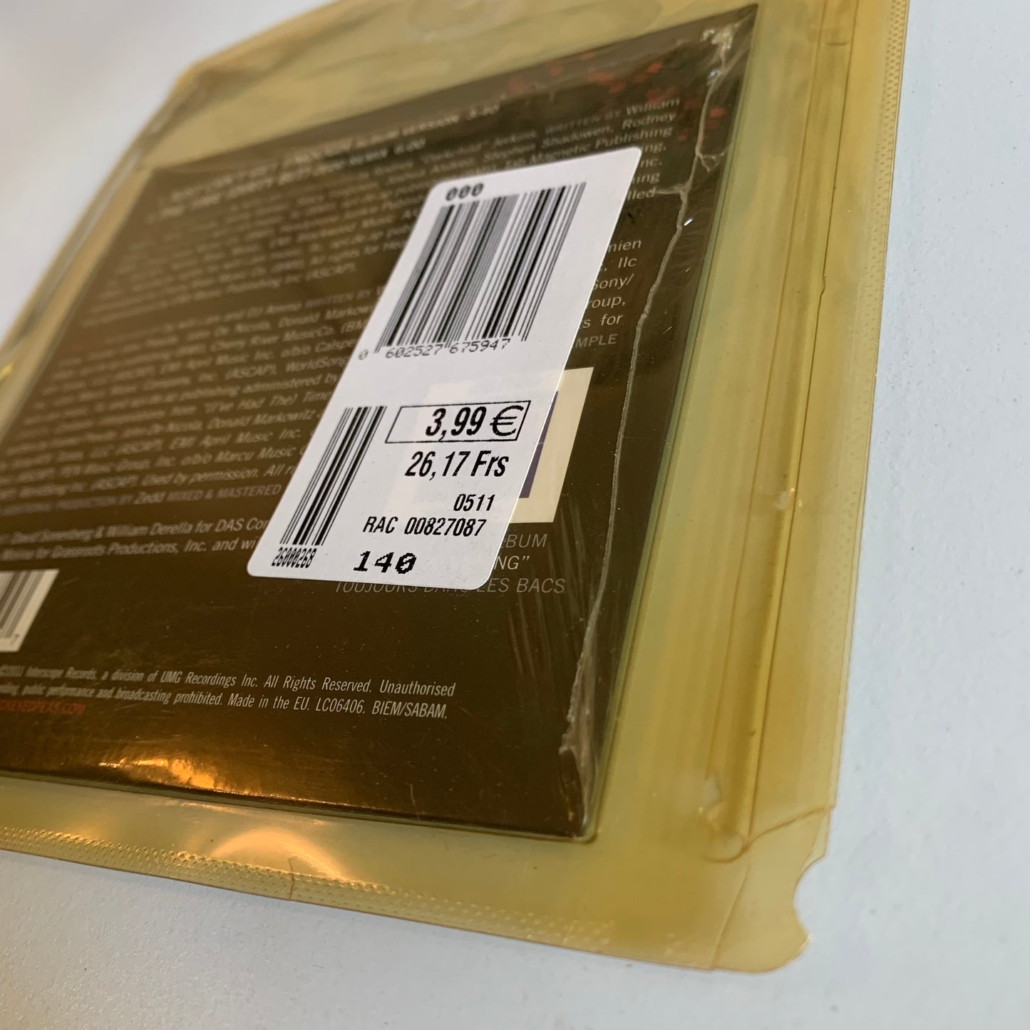 CD - The Black Eyed Peas - Just Can't Get Enough - Single 2011 Neuf