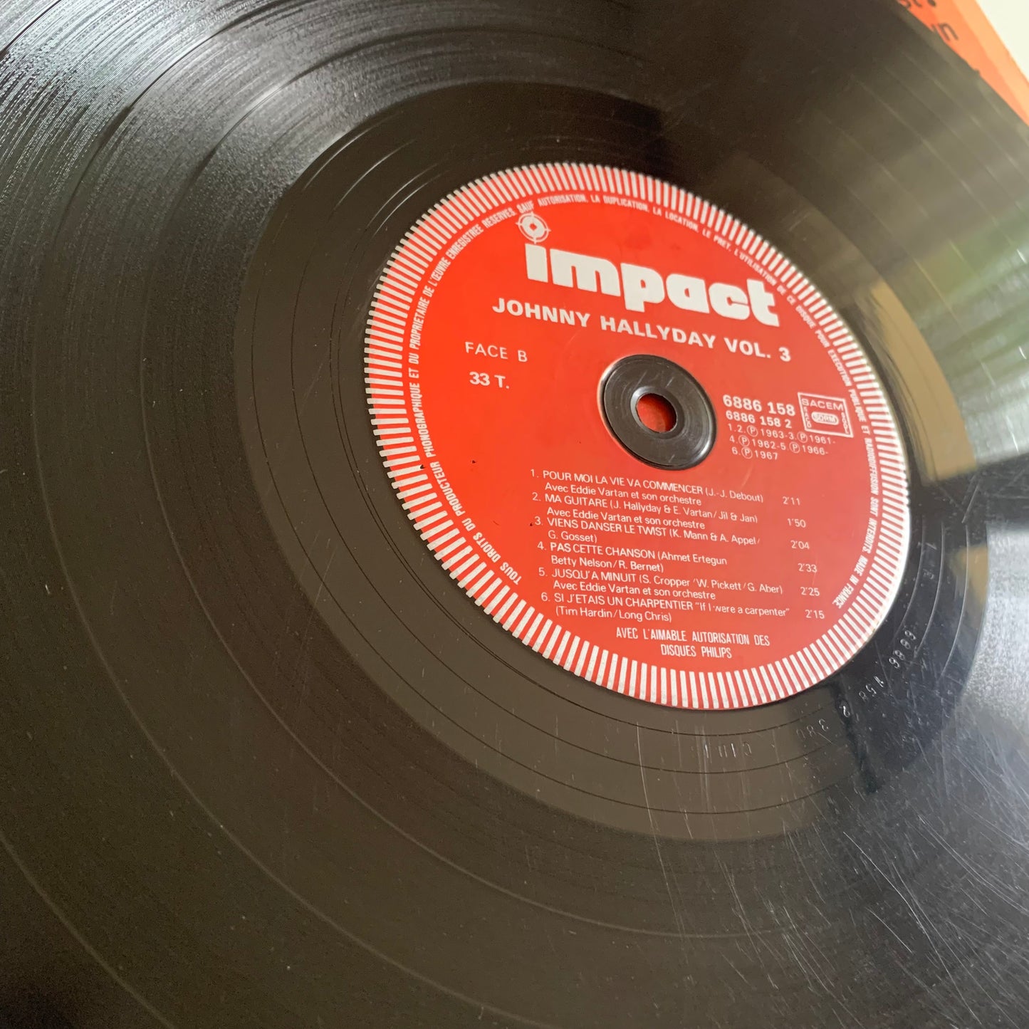 Johnny Hallyday - Volume 3 - LP 1977 Occasion