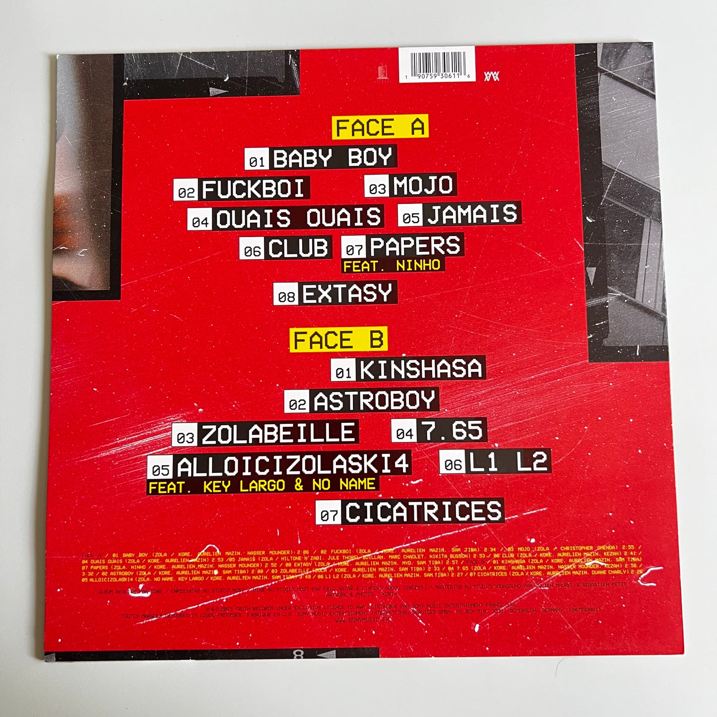 Zola - Cicatrices - LP Rouge Red 2023