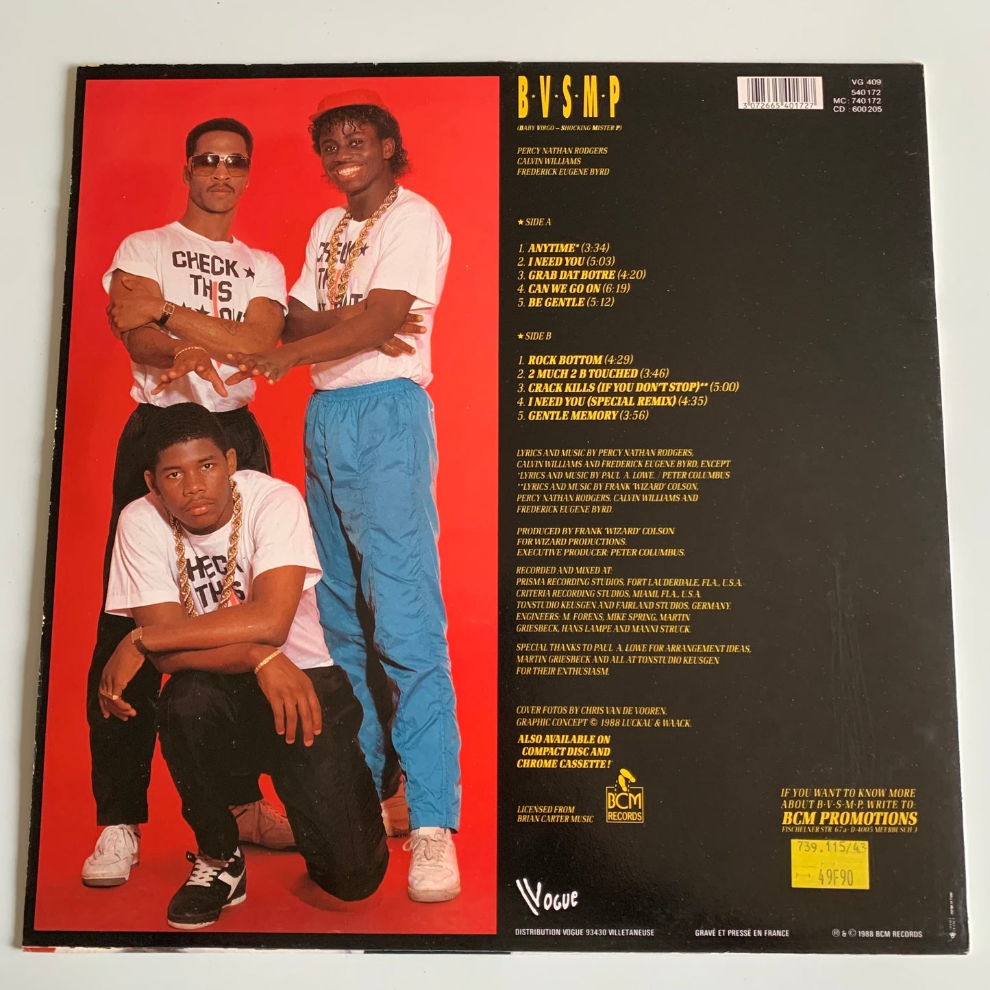 B.V.S.M.P. - The Best Belong Together - LP 1988 Occasion
