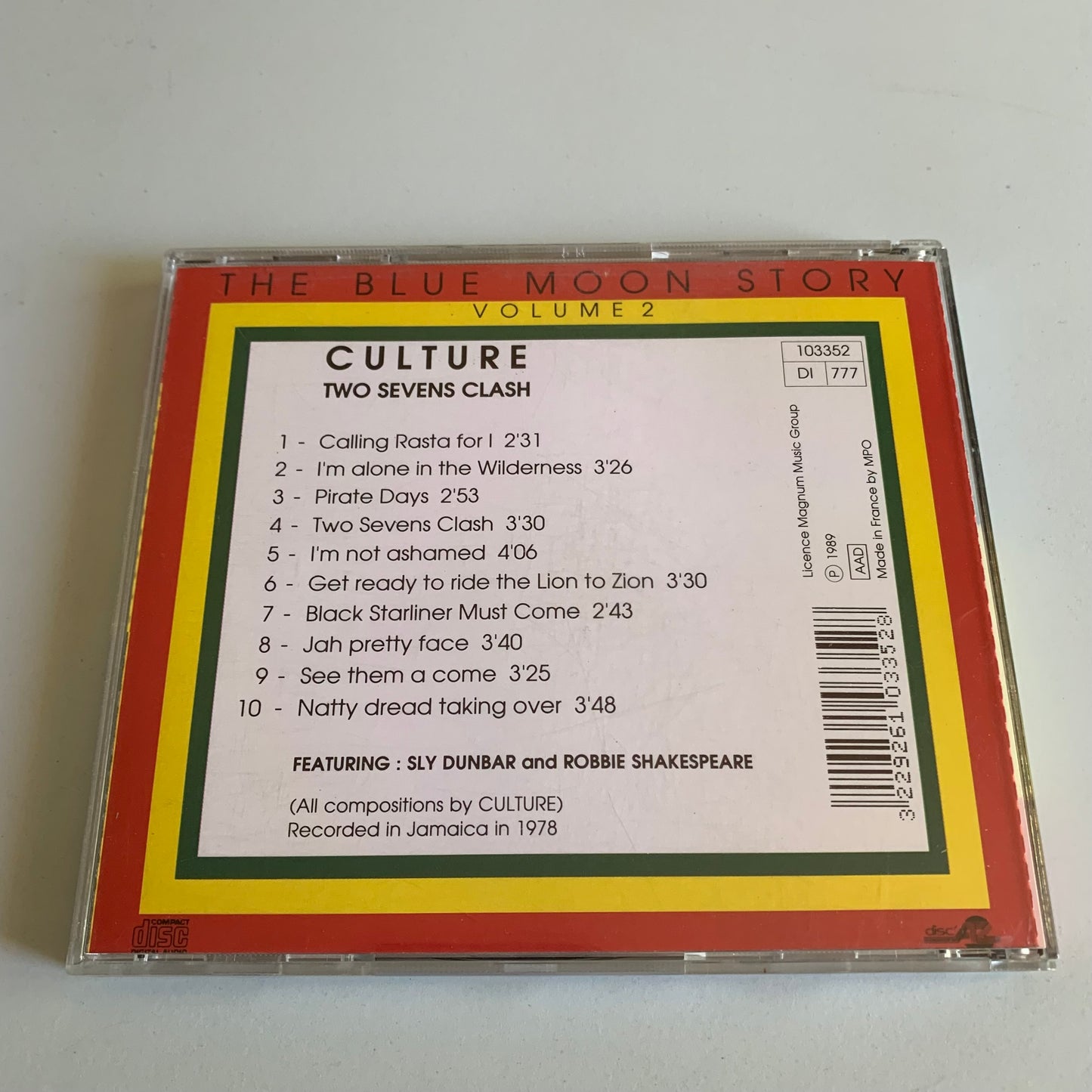 Culture - Two Sevens Clash - 1989 Occasion
