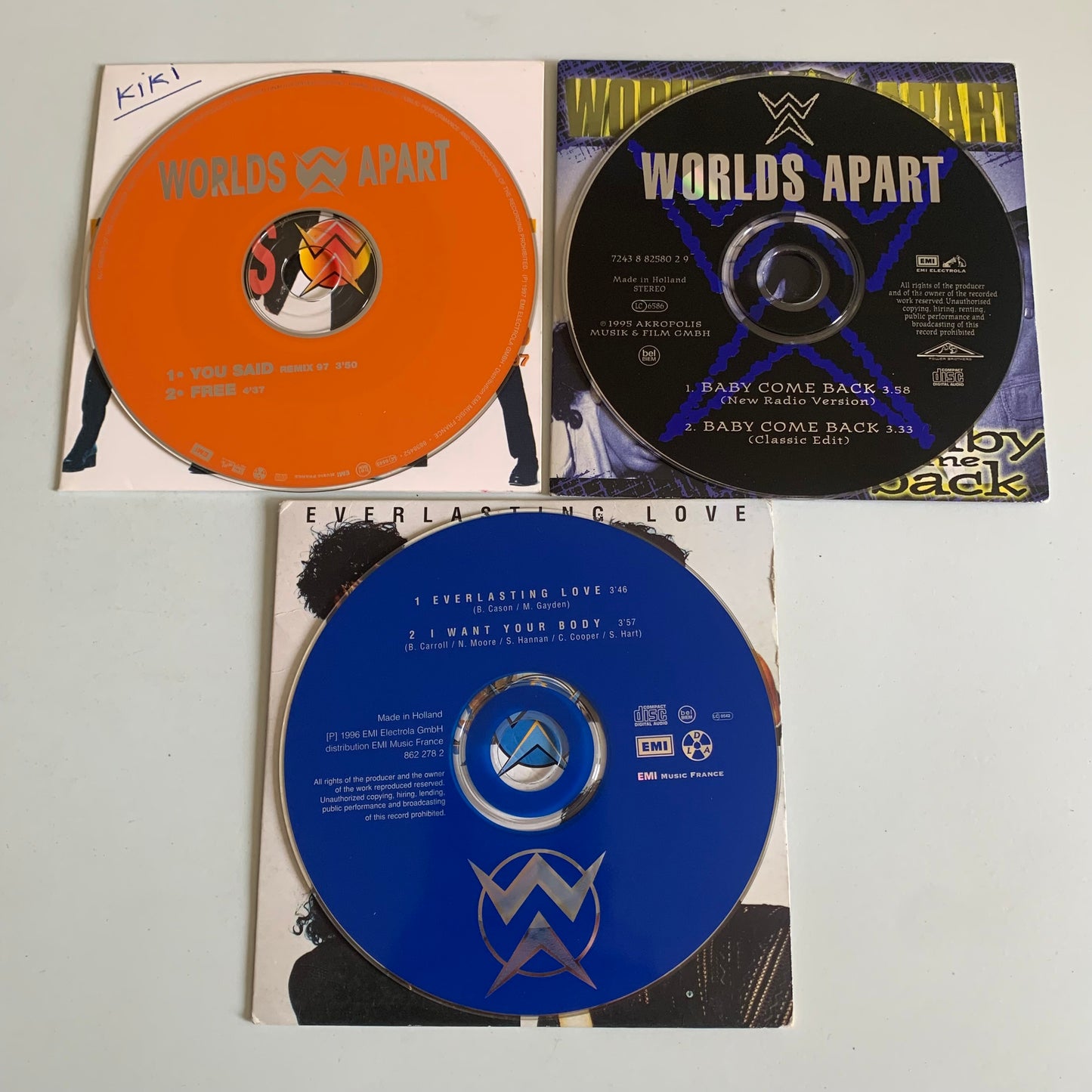 Lot CD - Worlds Apart - Everlasting Love - Baby Come Back - You Said - Single Occasion