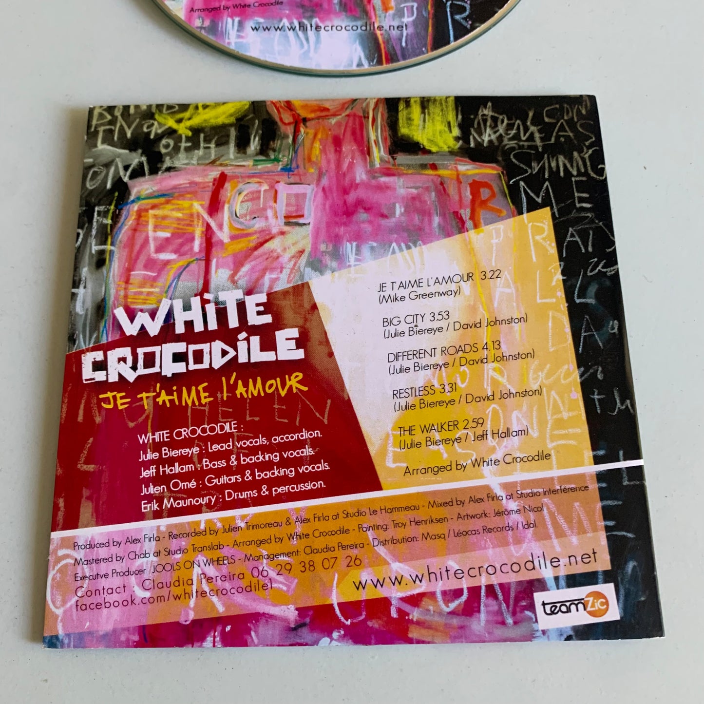 CD - White Crocodile - Je T'aime L'amour - Single Promo 2014