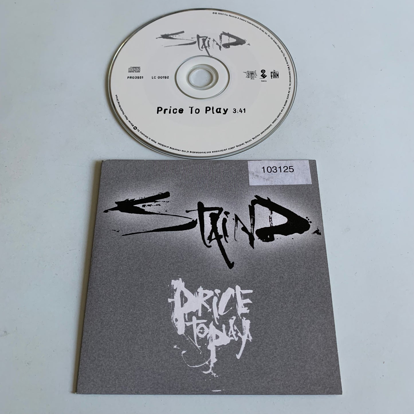 CD - Staind - Price To Play - Single 2003 Promo - Occasion