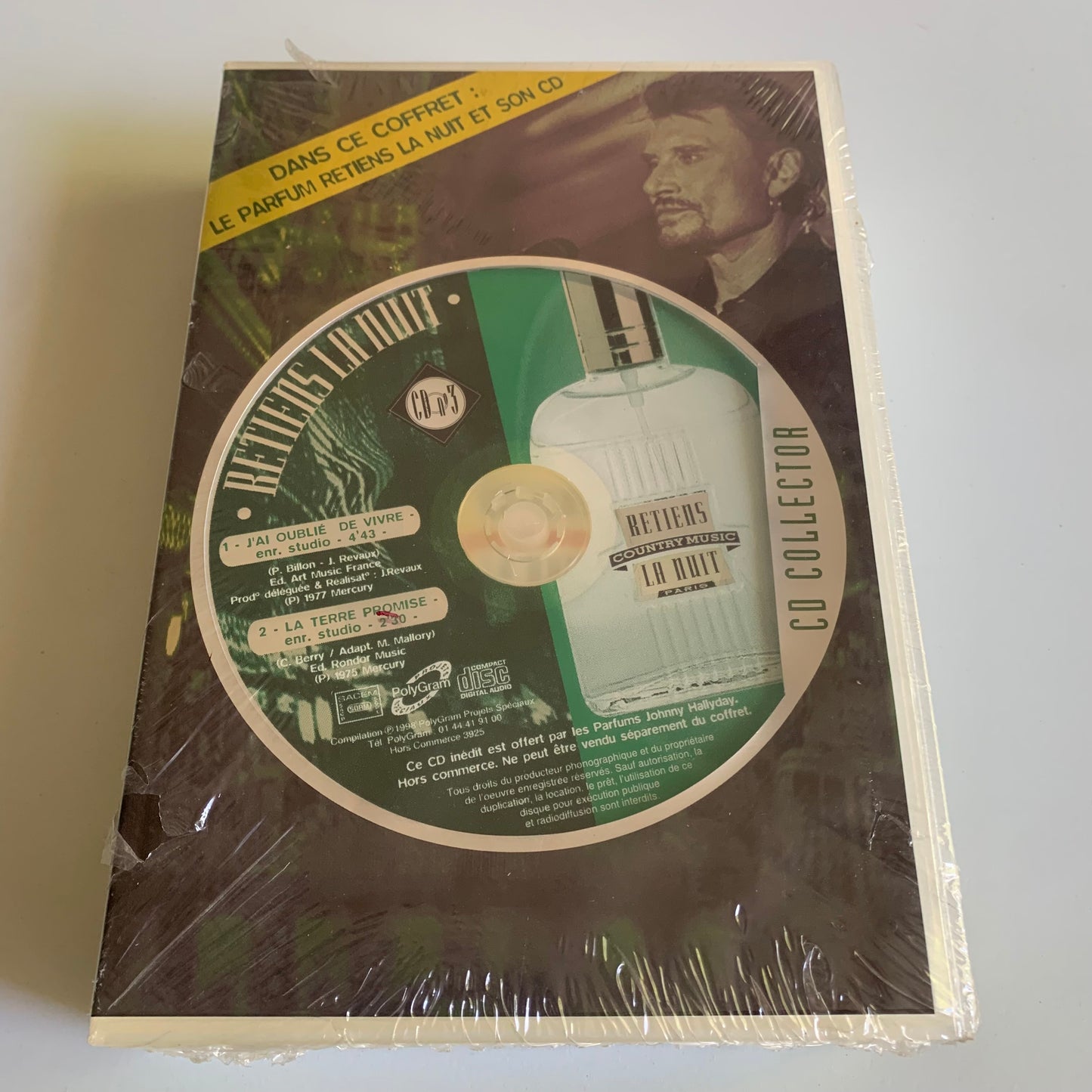 Johnny Hallyday - Coffret le Parfum Retiens la Nuit et son CD - 1998 Neuf sous blister