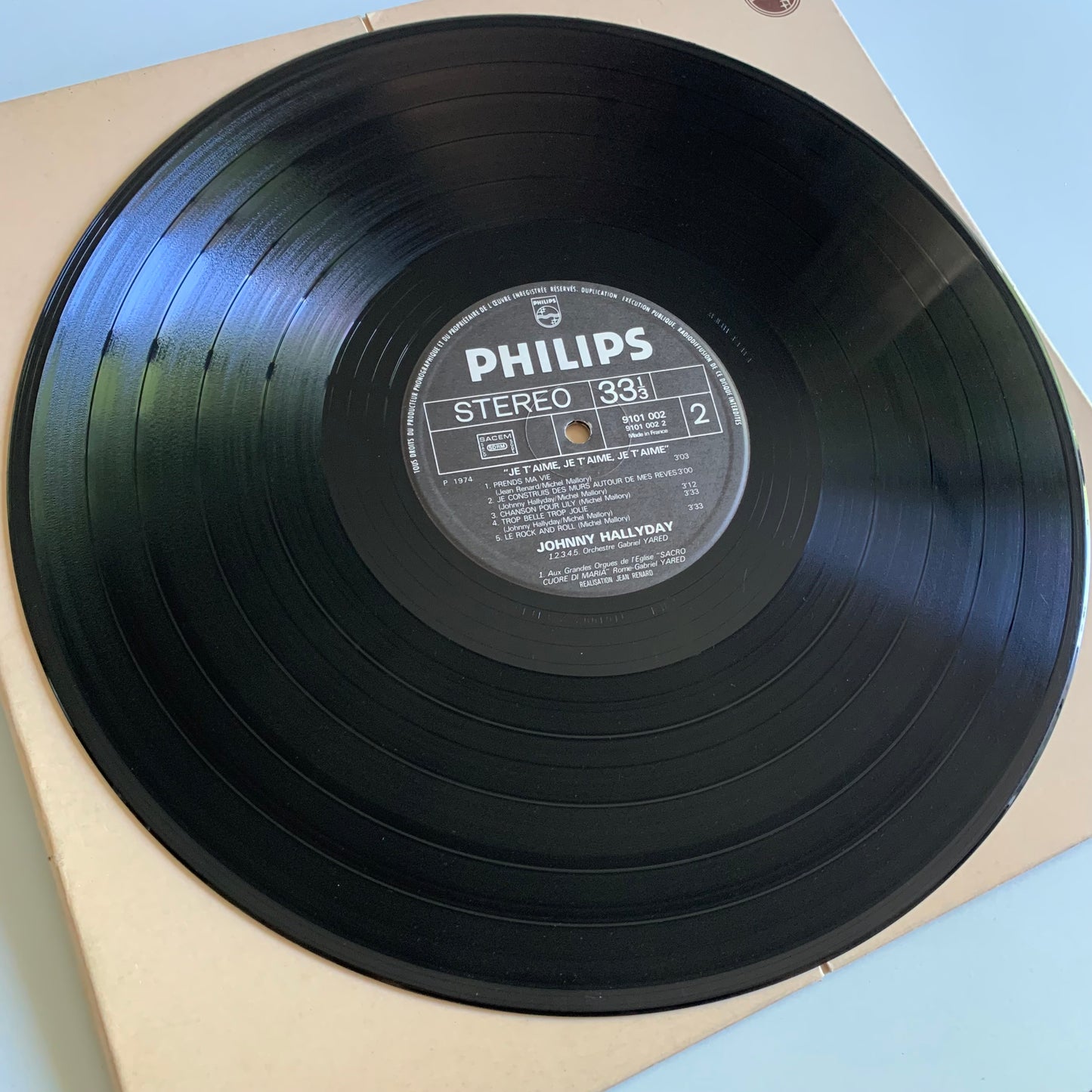 Johnny Hallyday - Je T'aime, Je T'aime, Je T'aime - LP 1974 Occasion