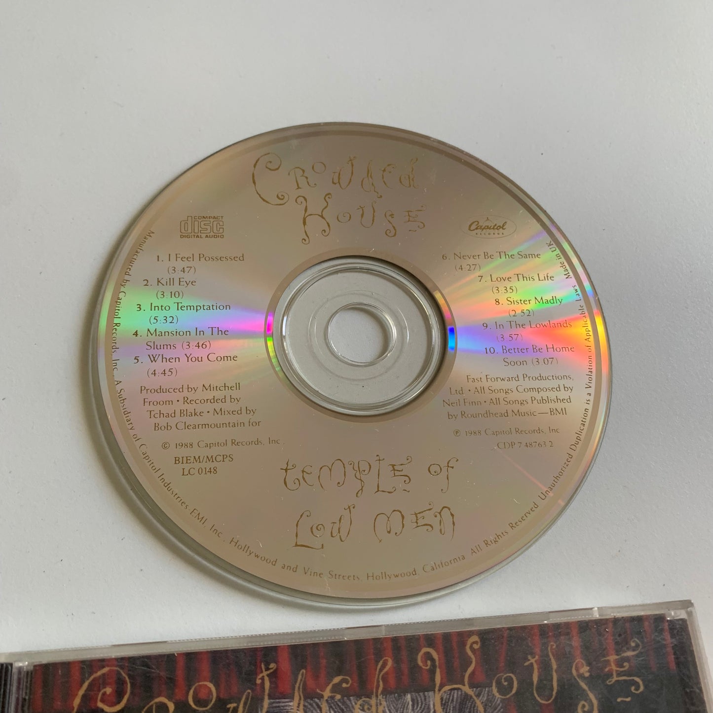 CD - Crowded House - Temple Of Low Men - 1988 Occasion