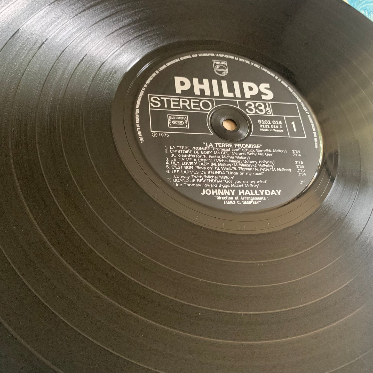 Johnny Hallyday - La Terre Promise - LP 1975 Occasion