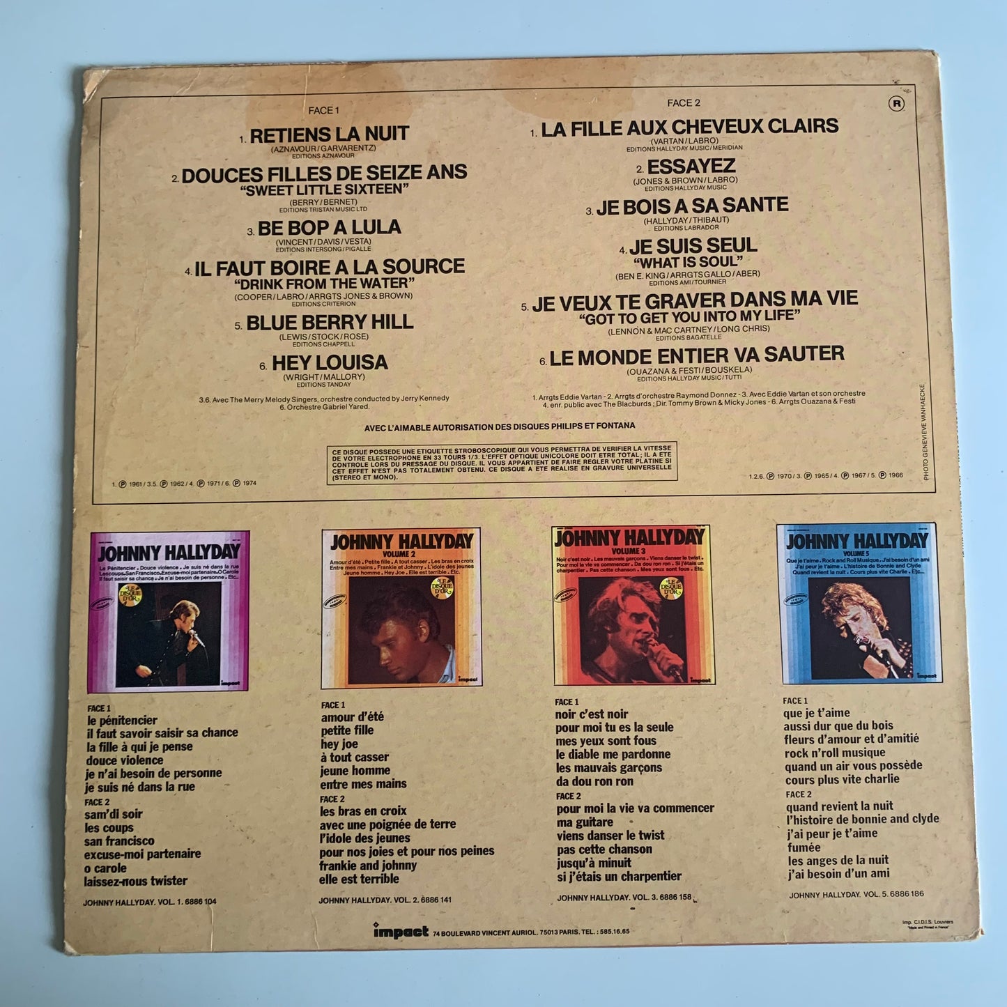 Johnny Hallyday - Volume 4 - LP 1977