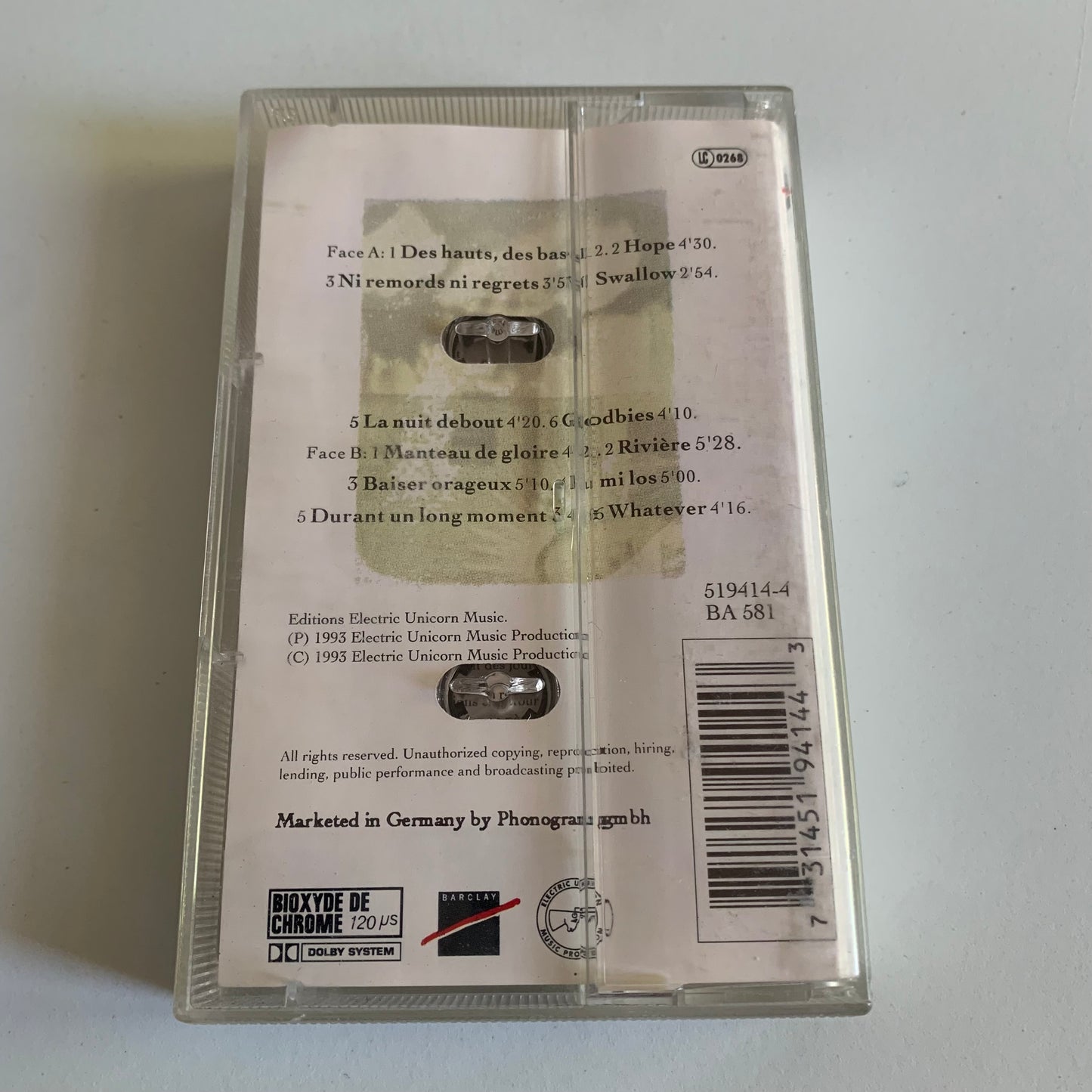 Stephan Eicher - Carcassonne - 1993 Occasion