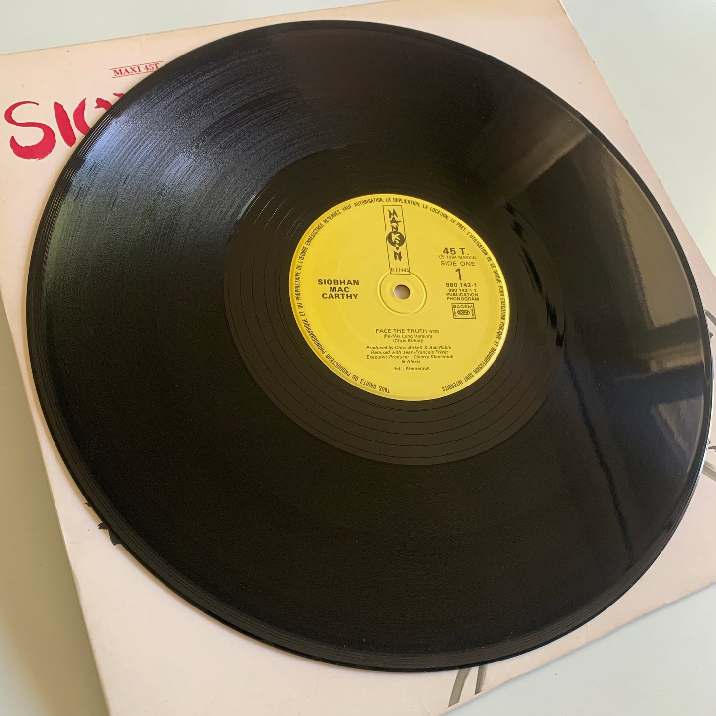 Siobhan Mac Carthy - Face The Truth (Re-Mix) - Maxi 45t. 1984 Occasion