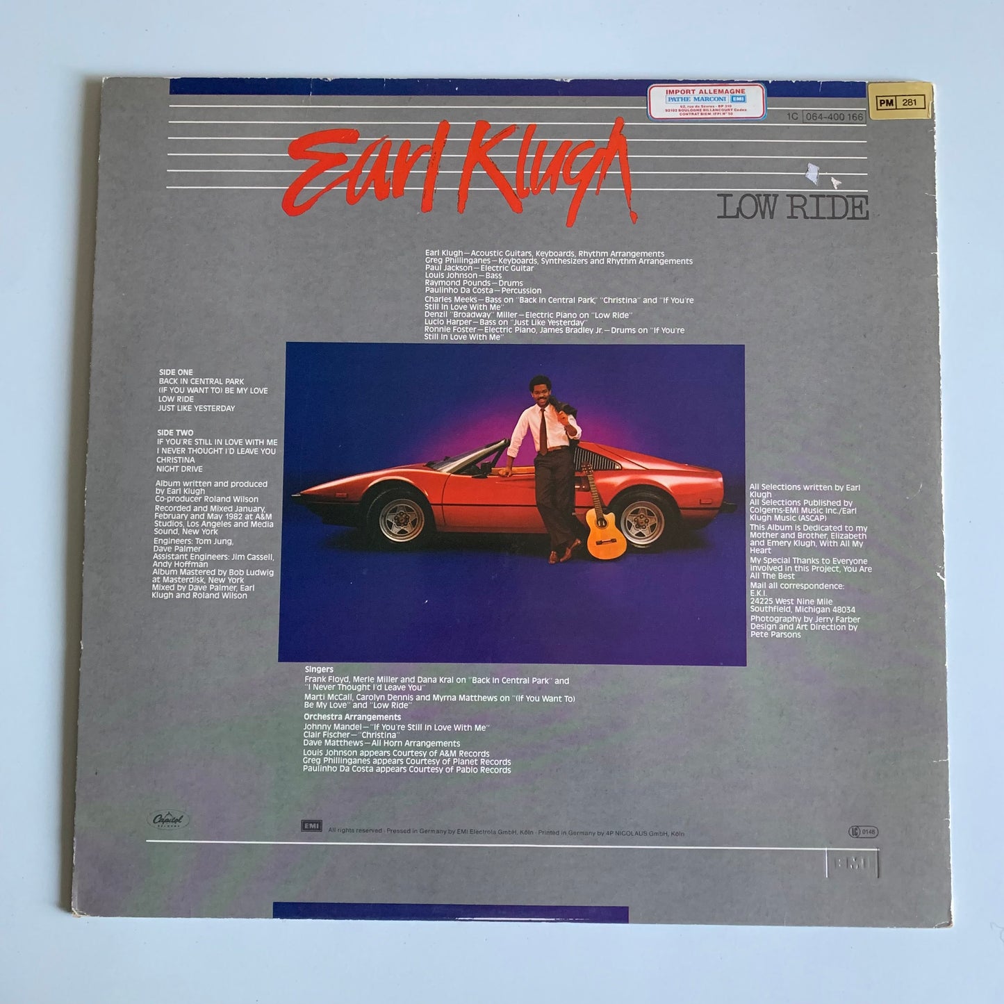 Earl Klugh - Low Ride - LP 1983