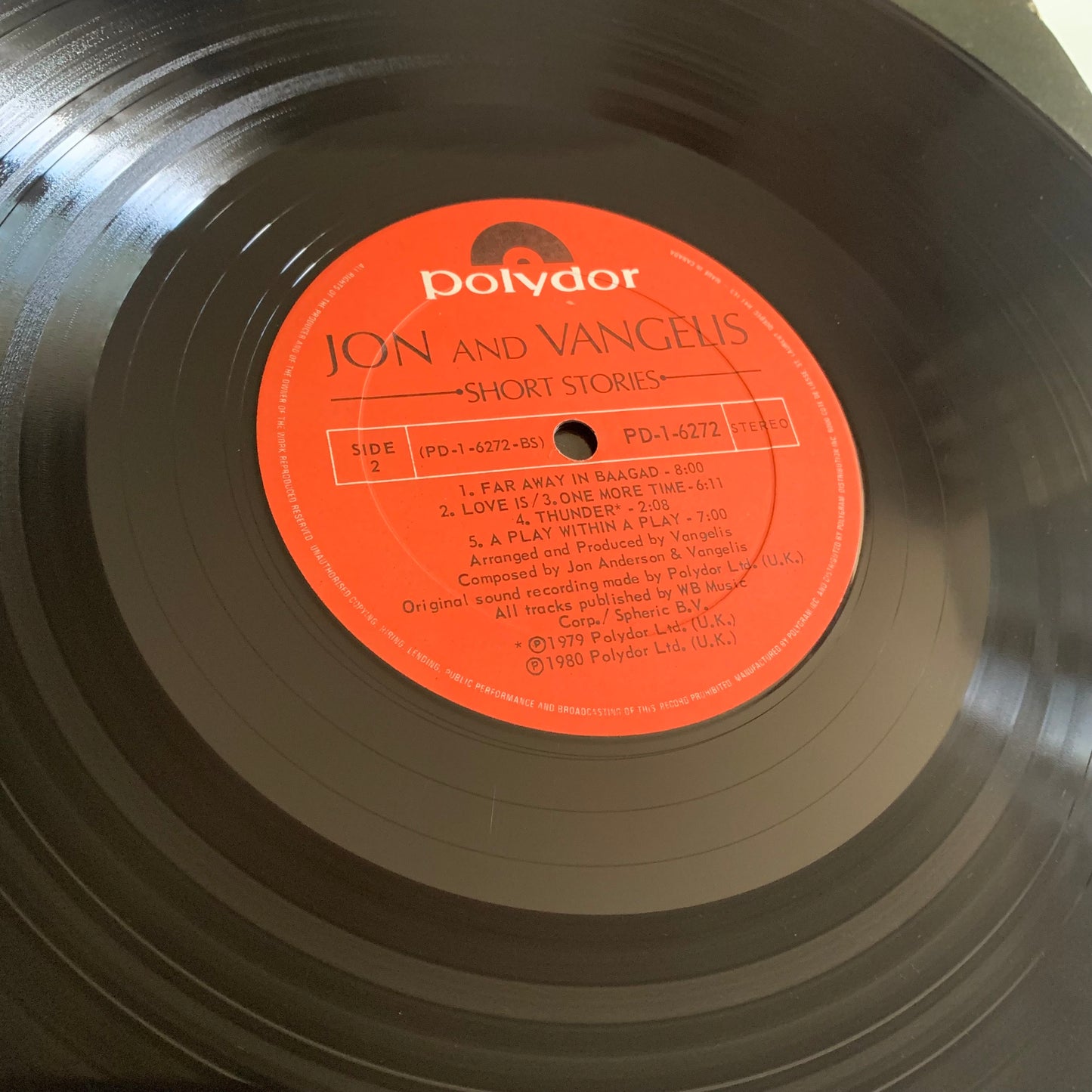 Jon And Vangelis - Short Stories - LP 1980 Occasion