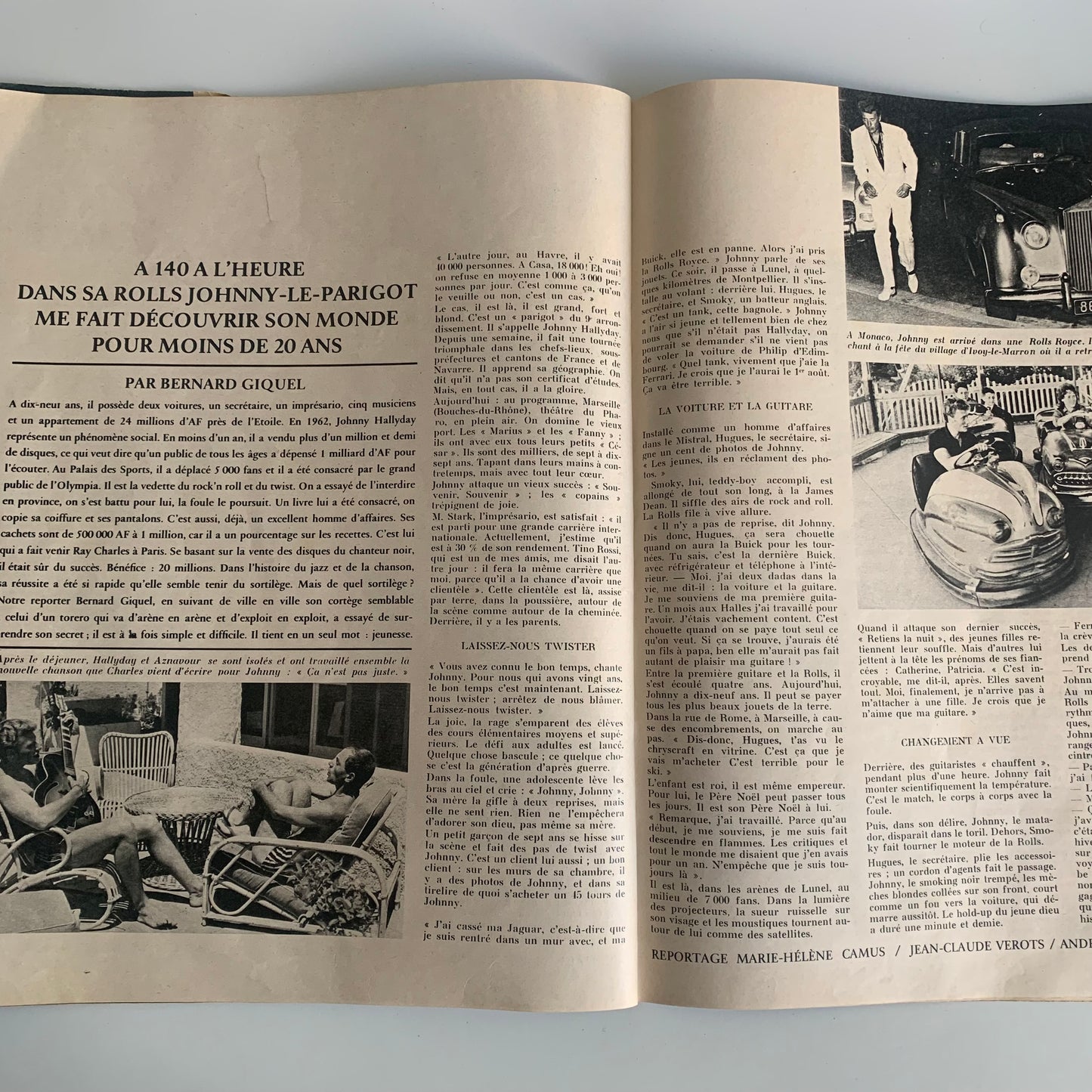 Johnny Hallyday - Paris Match - Numéro 693 / 21 juillet 1962