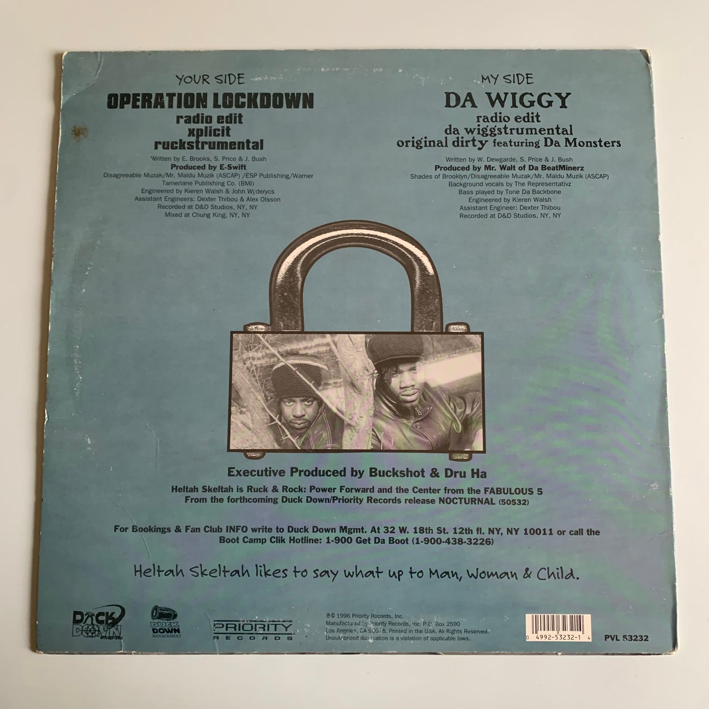 Heltah Skeltah - Operation Lockdown / Da Wiggy - Single 1996