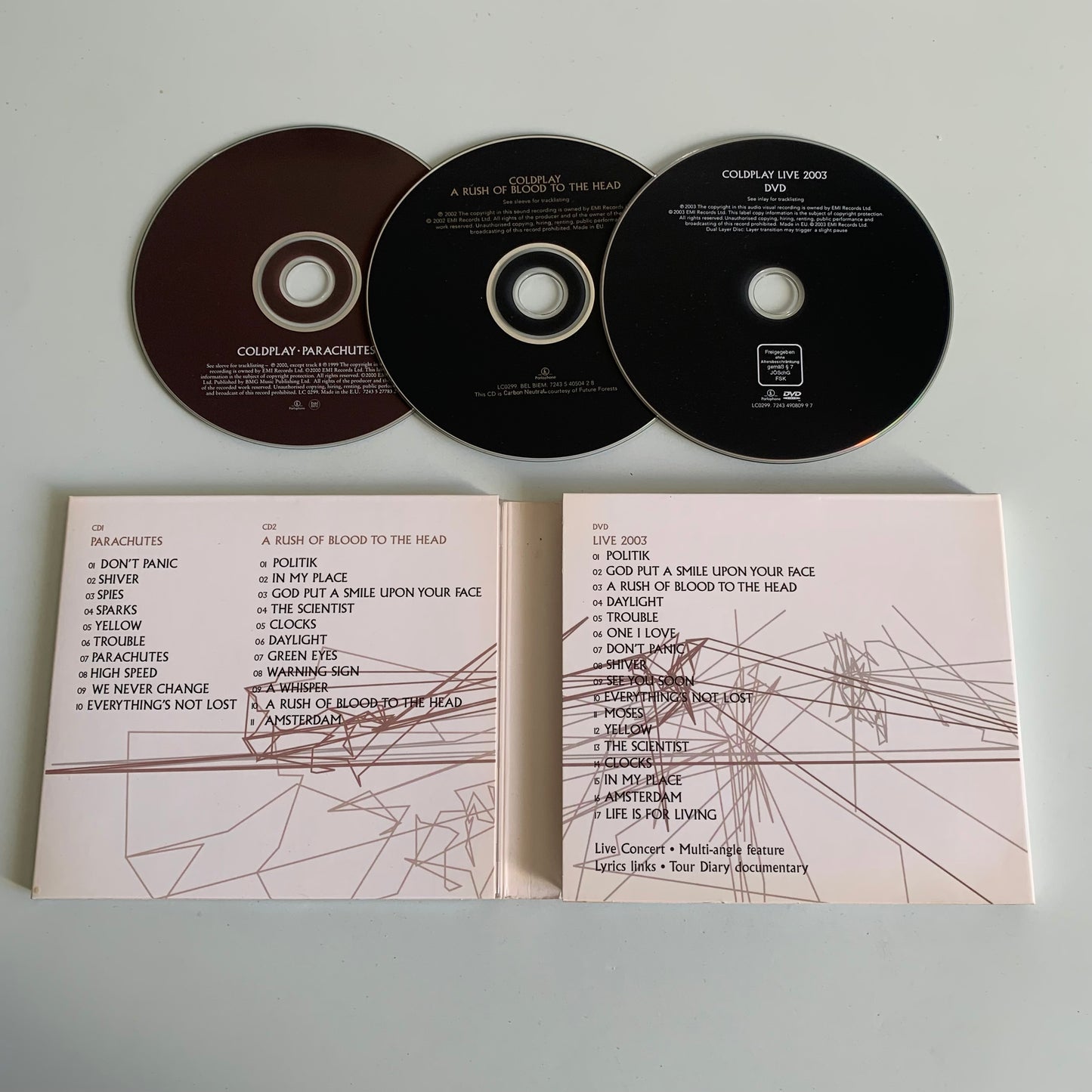 Coldplay - Parachutes / A Rush Of Blood To The Head / Live 2003 DVD - 2007 Occasion