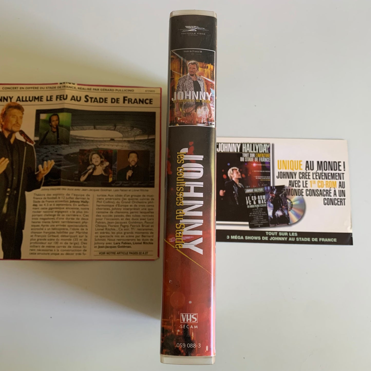 Johnny Hallyday - Les Coulisses du Stade - Stade de France 1998 - VHS Occasion