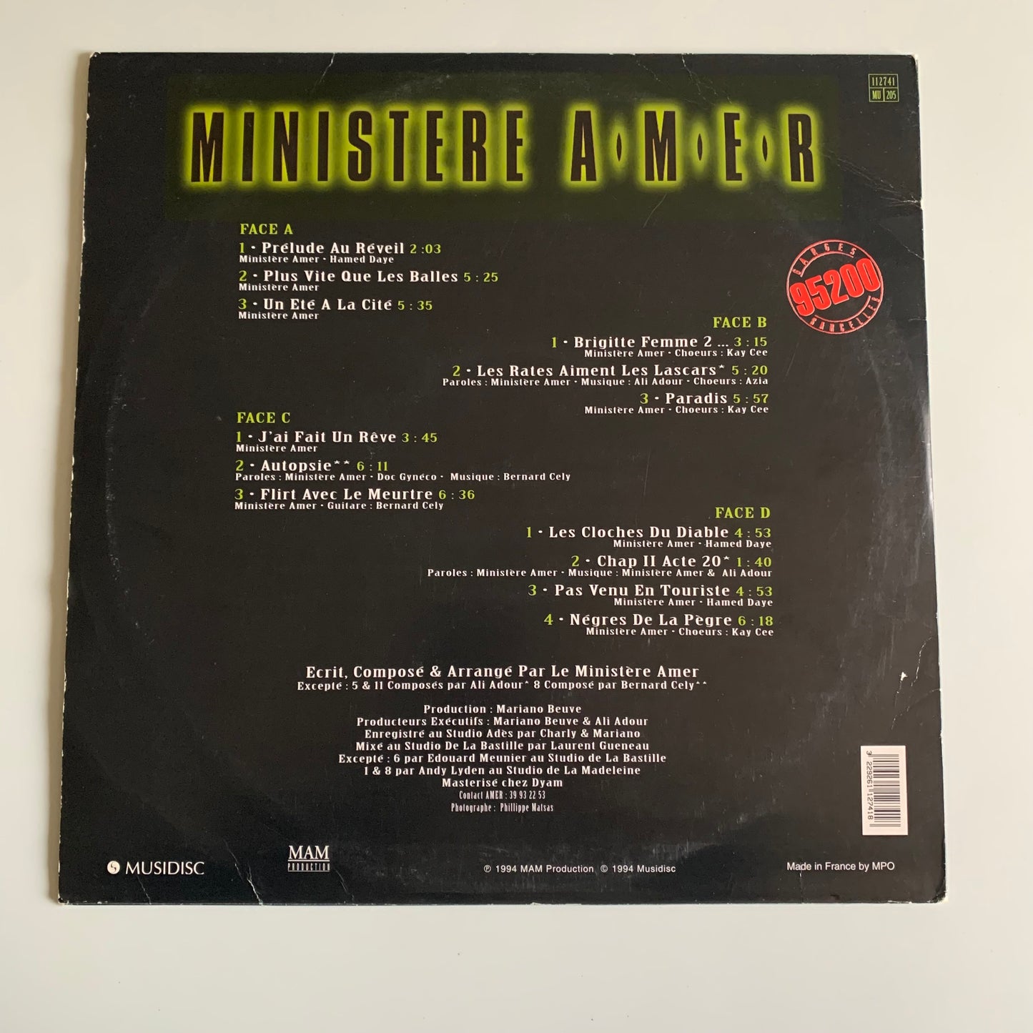 Ministère A·M·E·R - 95200 - Double LP 1994