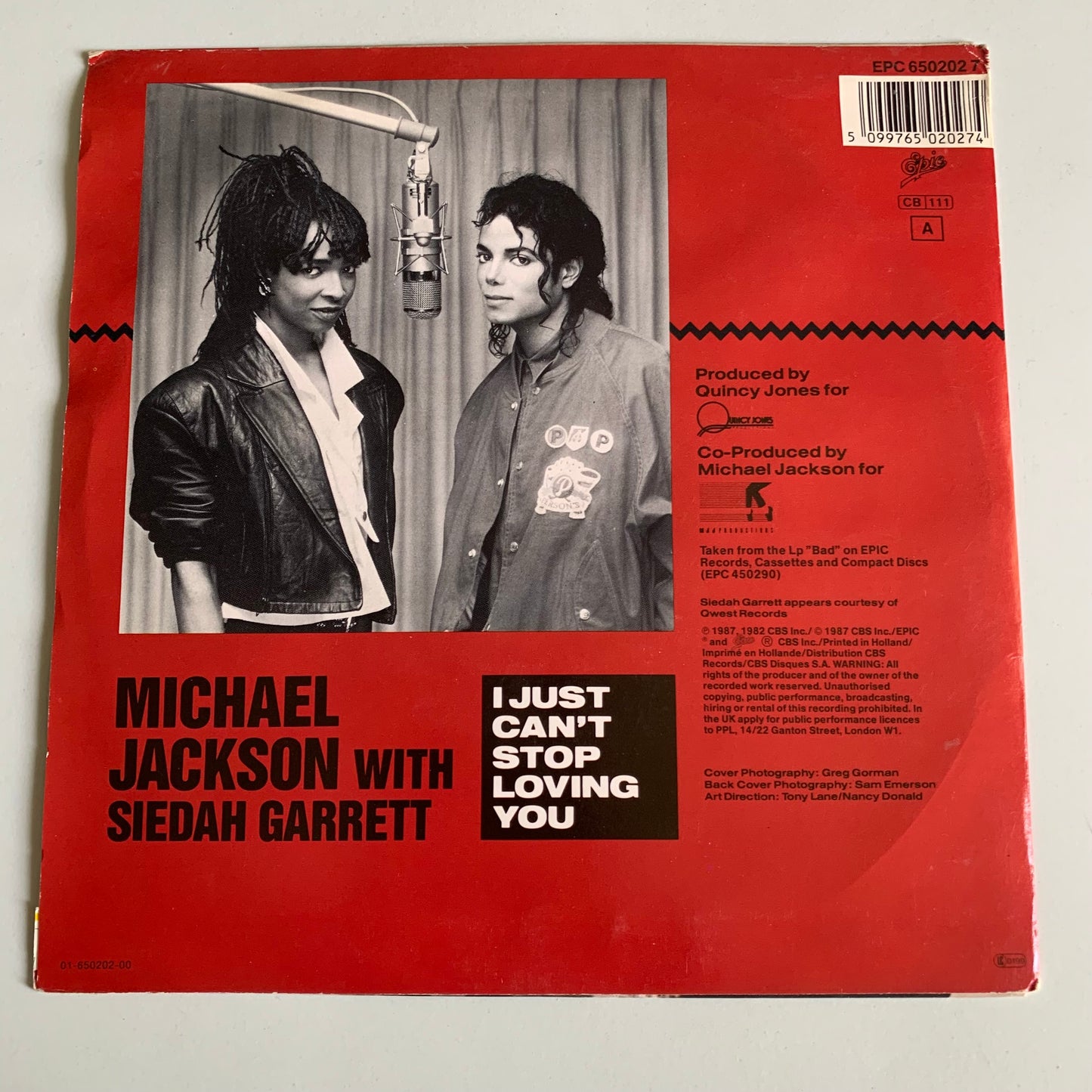 Michael Jackson - I Just Can't Stop Loving You - 1987 Occasion