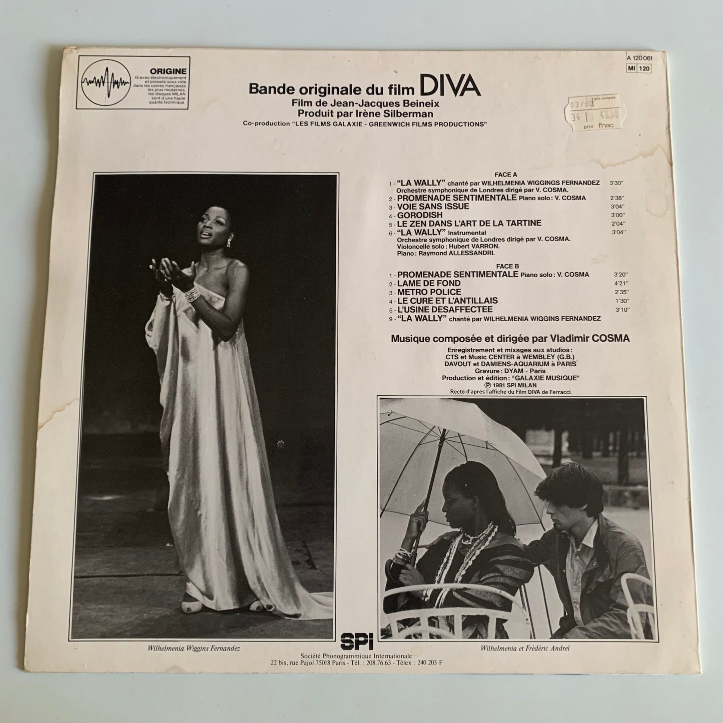 Diva - Bande Originale Du Film - LP 1981