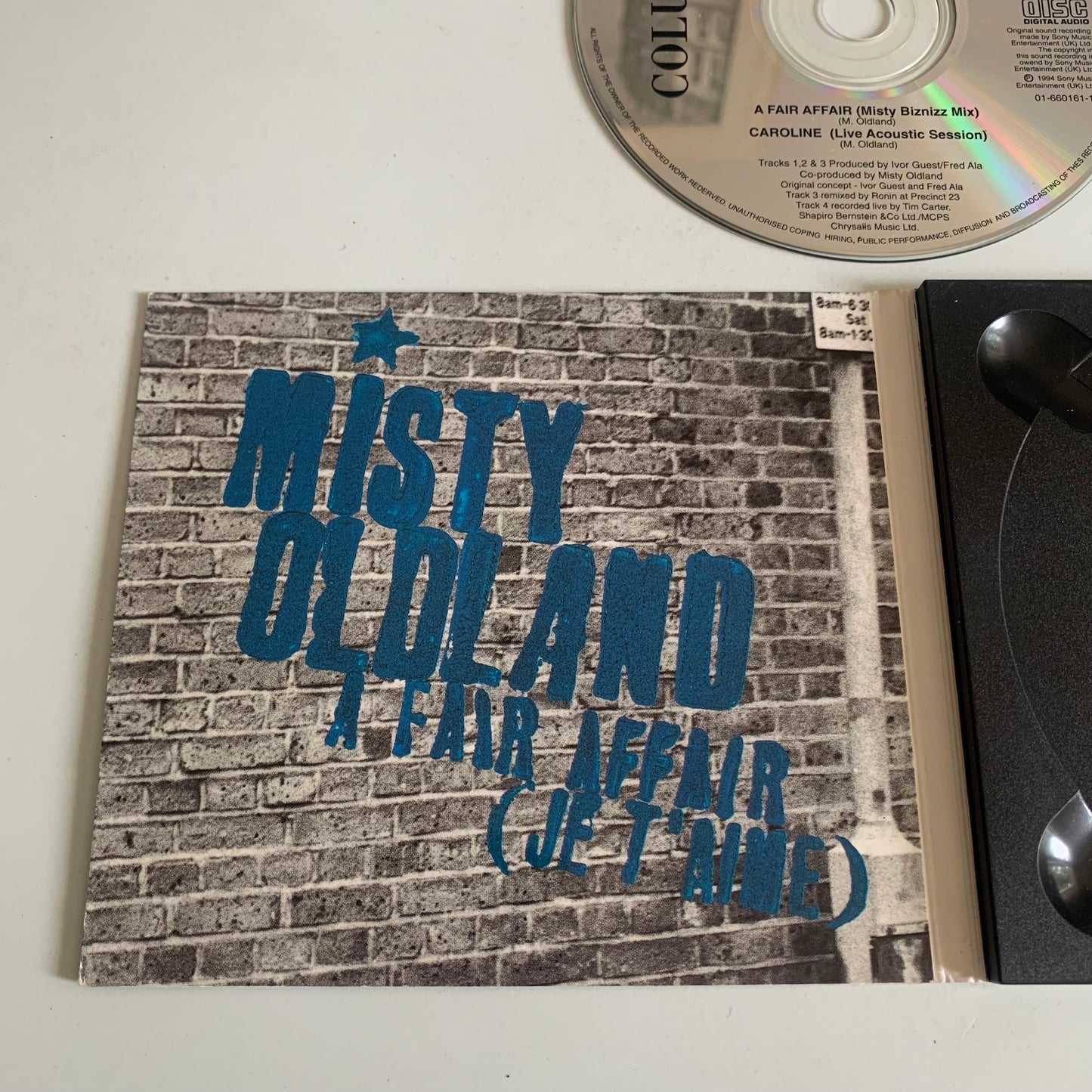 CD - Misty Oldland - A Fair Affair (Je T'aime - Maxi Single 1994 Occasion