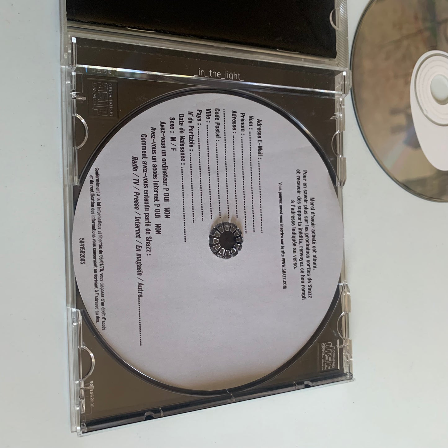 CD - Shazz - In The Light - 2001 - Occasion