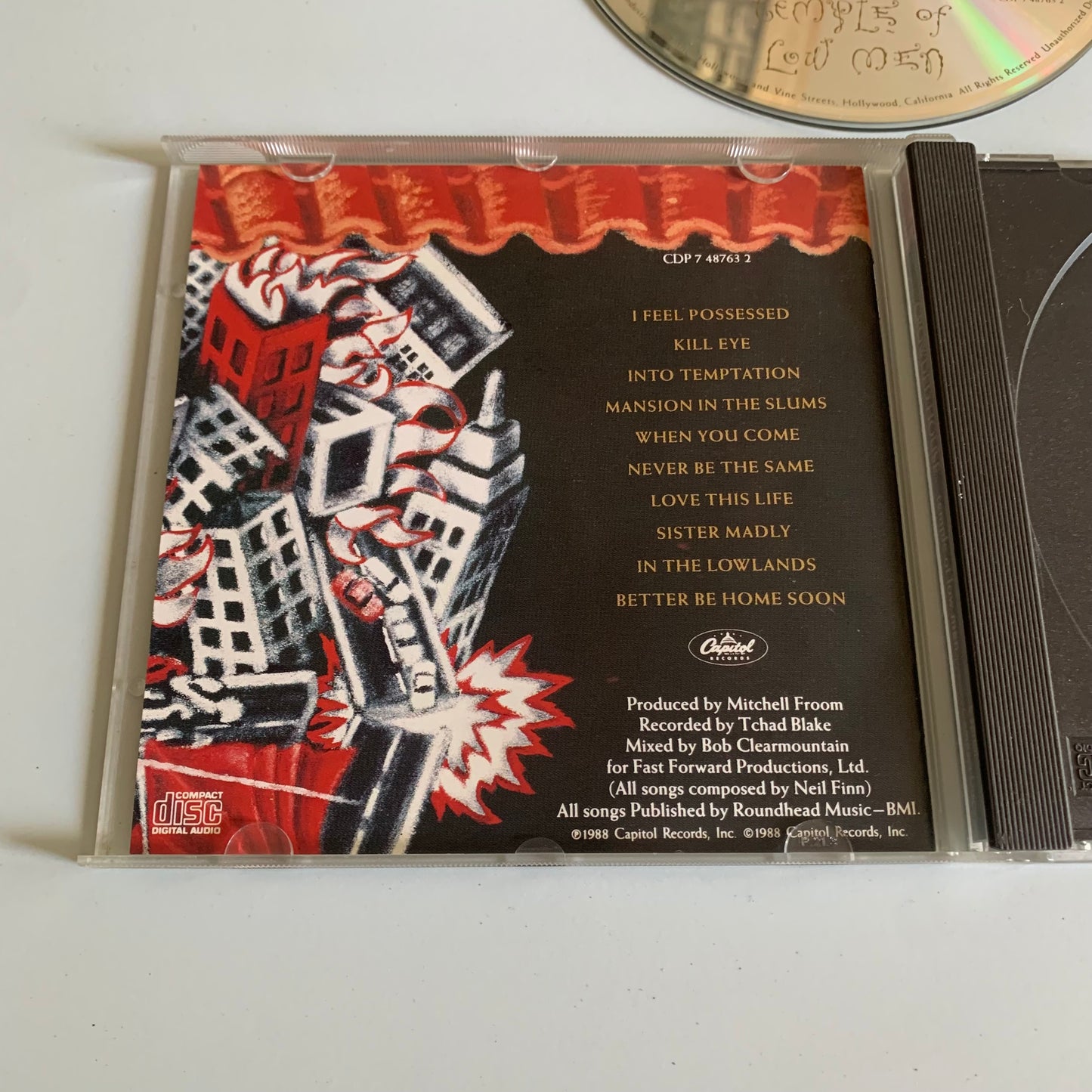 CD - Crowded House - Temple Of Low Men - 1988 Occasion
